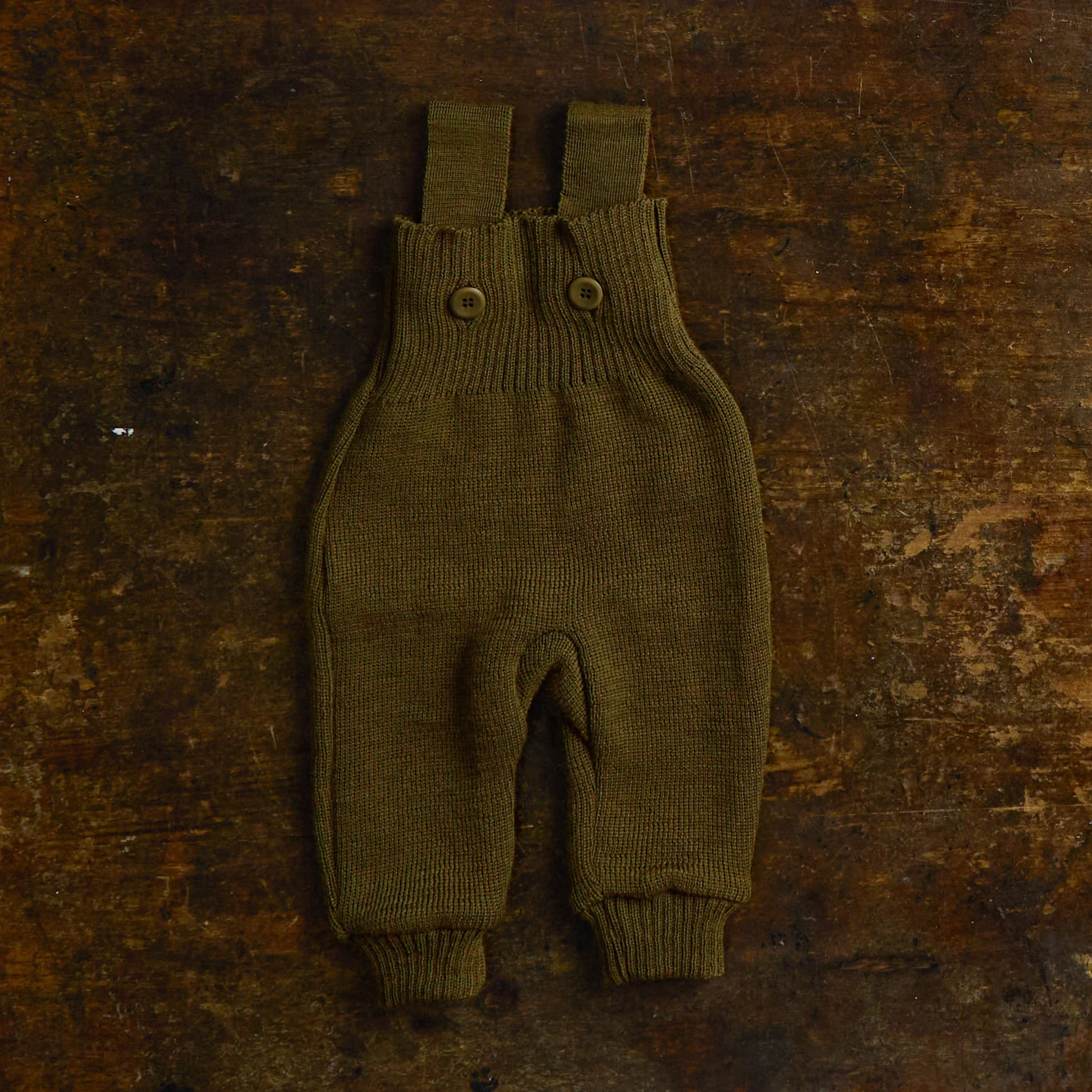 Mist Baby Dungarees - Merino Wool - Seaweed