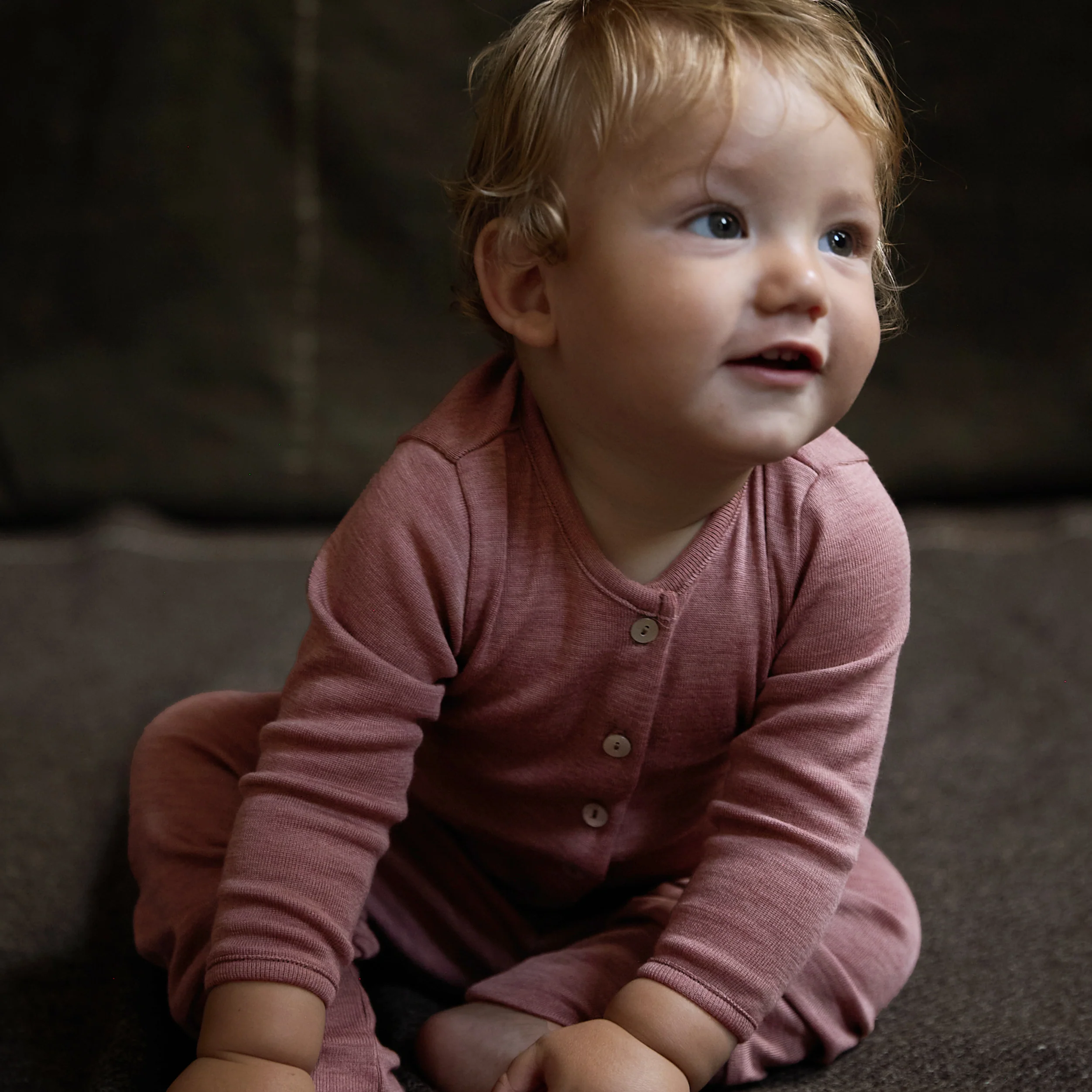 Batis Baby Pants - Merino Wool & Silk - Orchid - Image 2