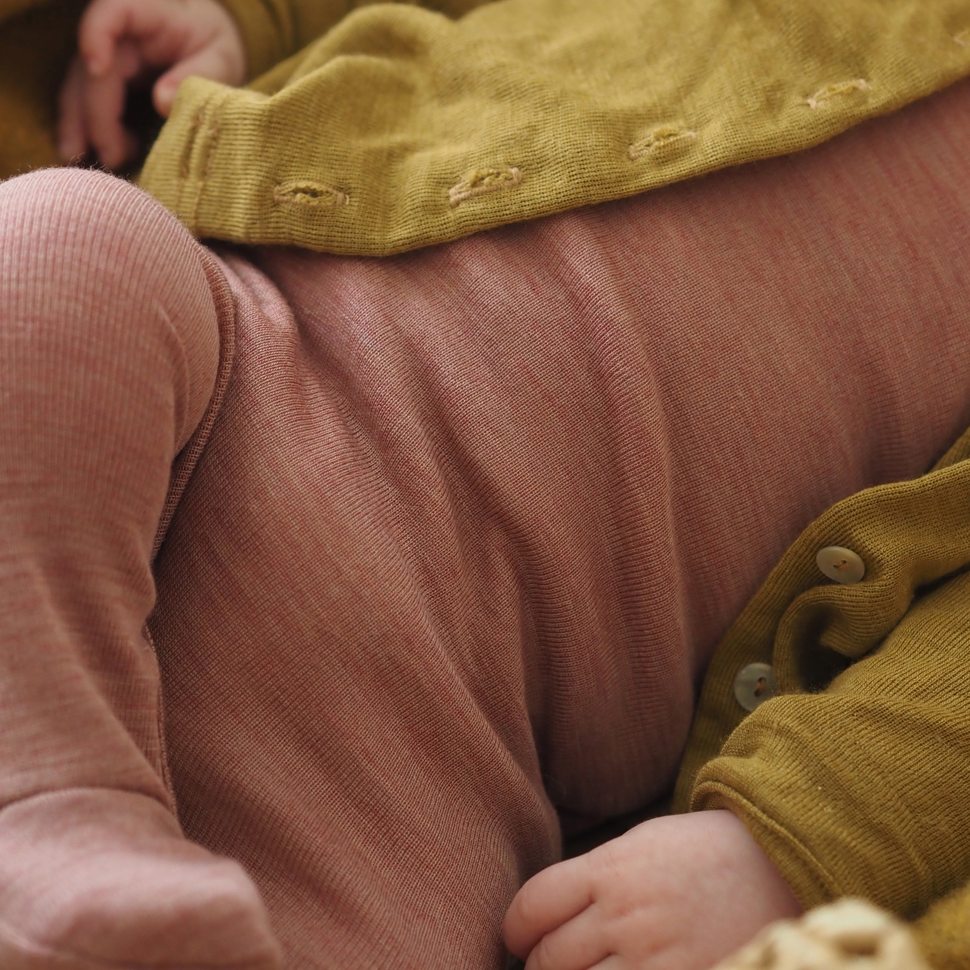 Kea Baby Pyjamas - Merino Wool & Silk - Orchid - Image 2
