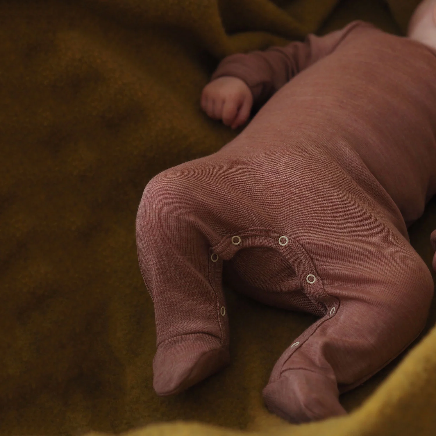 Kea Baby Pyjamas - Merino Wool & Silk - Orchid - Image 3