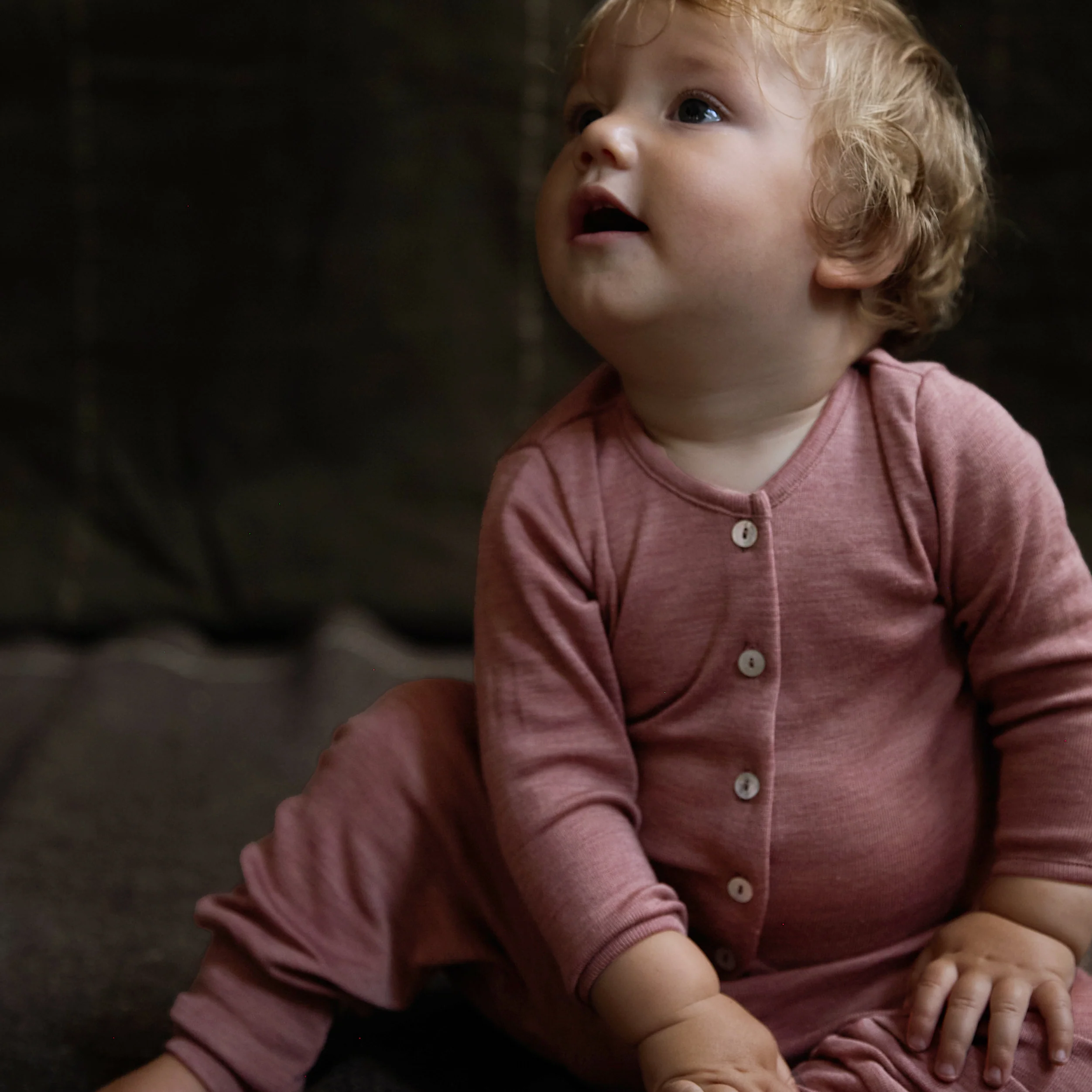 Batis Baby Pants - Merino Wool & Silk - Orchid - Image 3