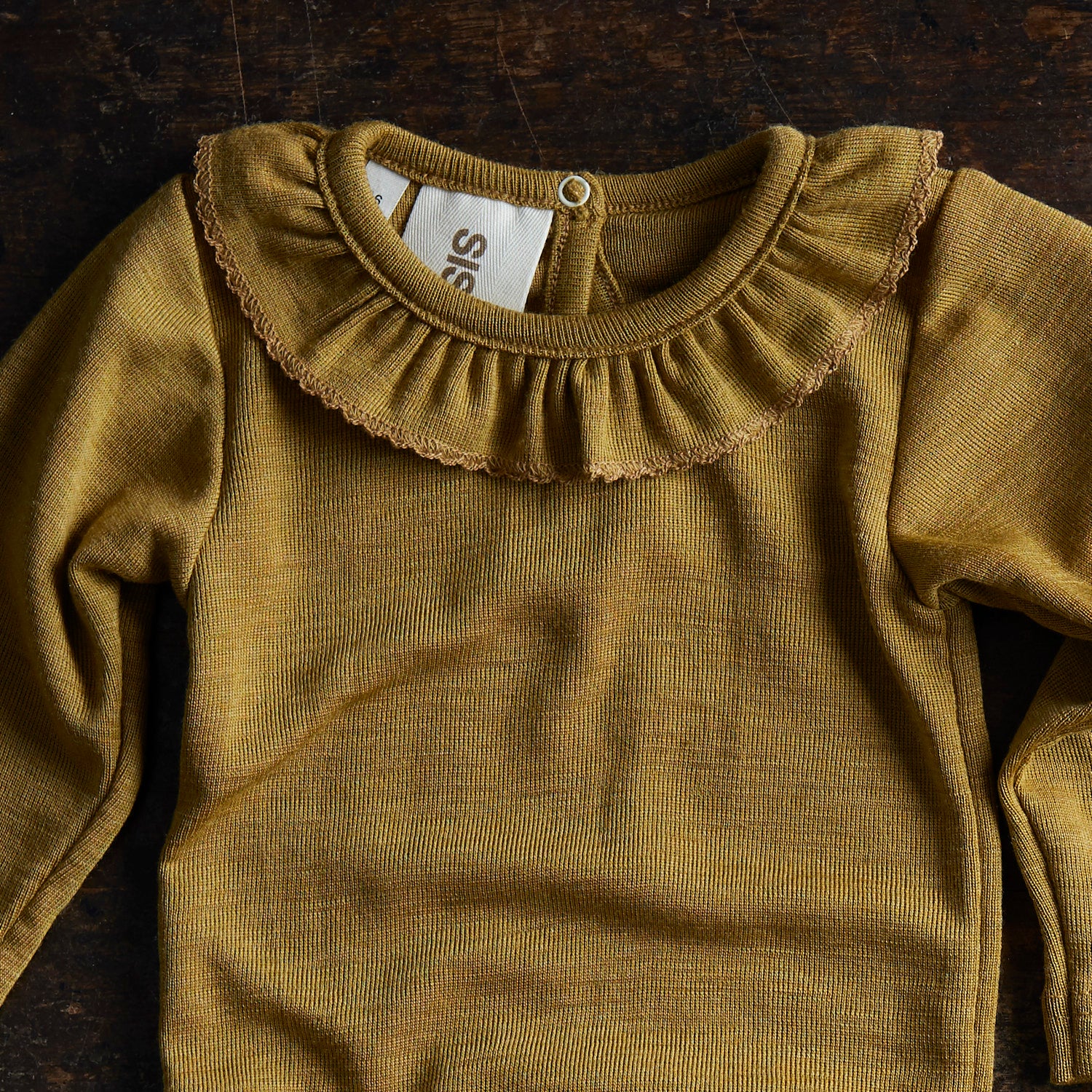 Wren Baby Body - Merino Wool & Silk - Pistachio - Image 2
