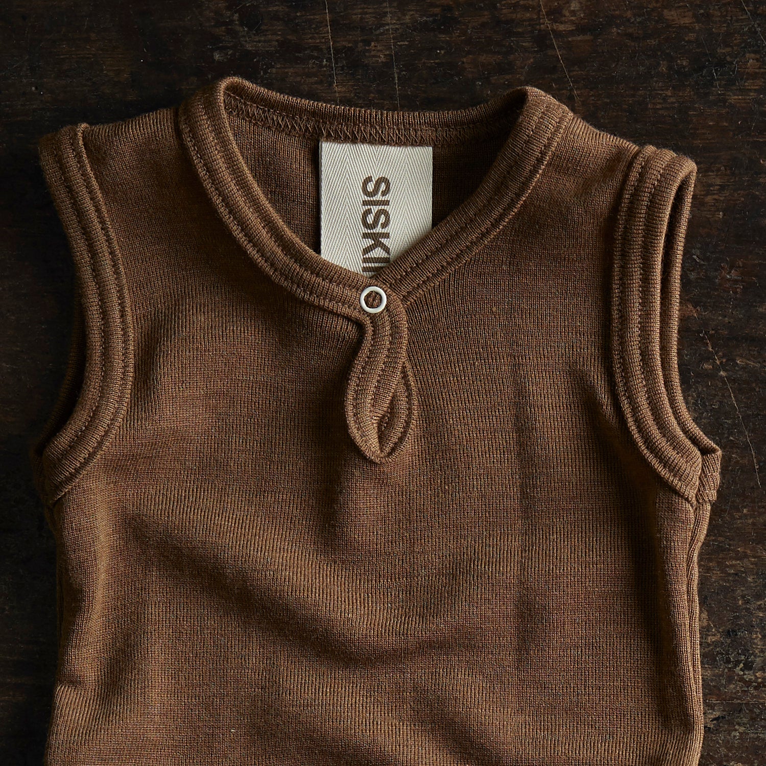 Tern Baby Body - Merino Wool & Silk - Almond - Image 3