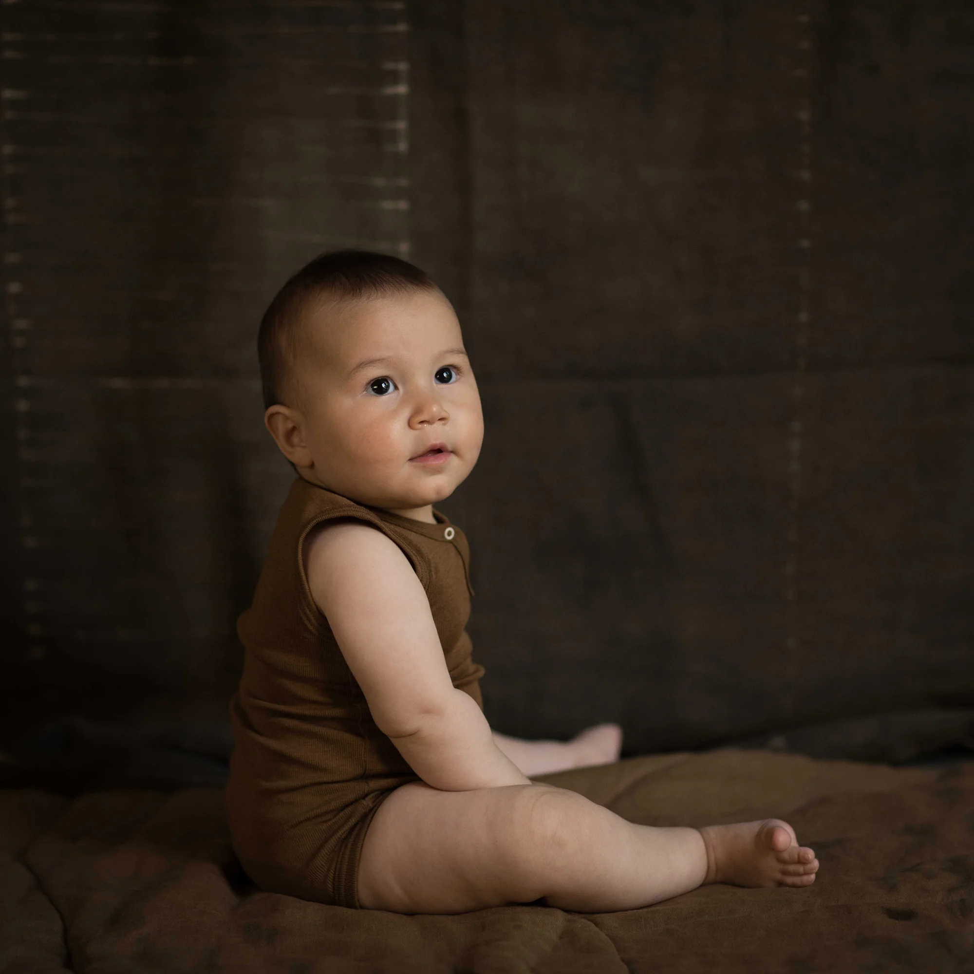 Tern Baby Body - Merino Wool & Silk - Almond - Image 4