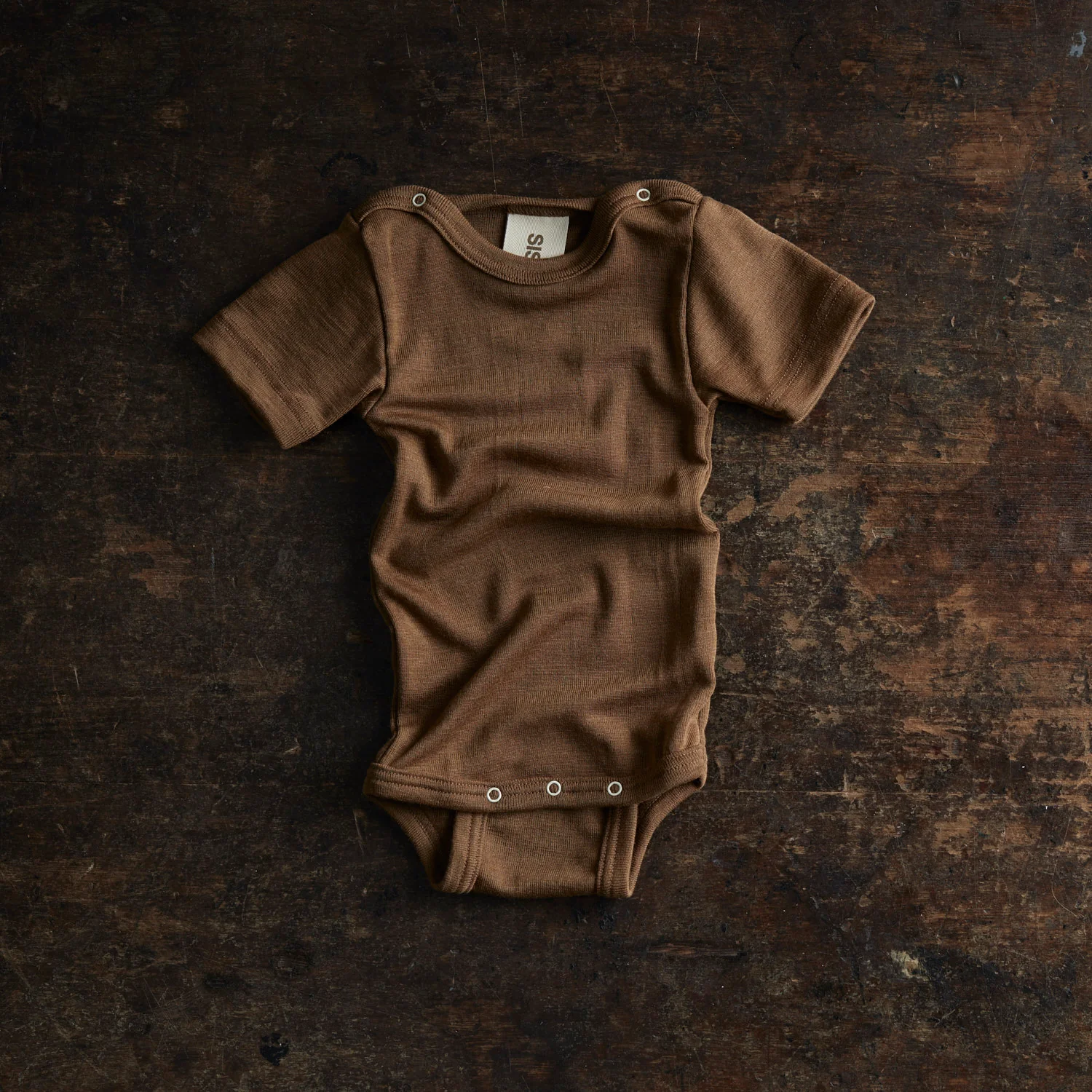 Crane Baby Body - Merino Wool & Silk - Almond - Image 2