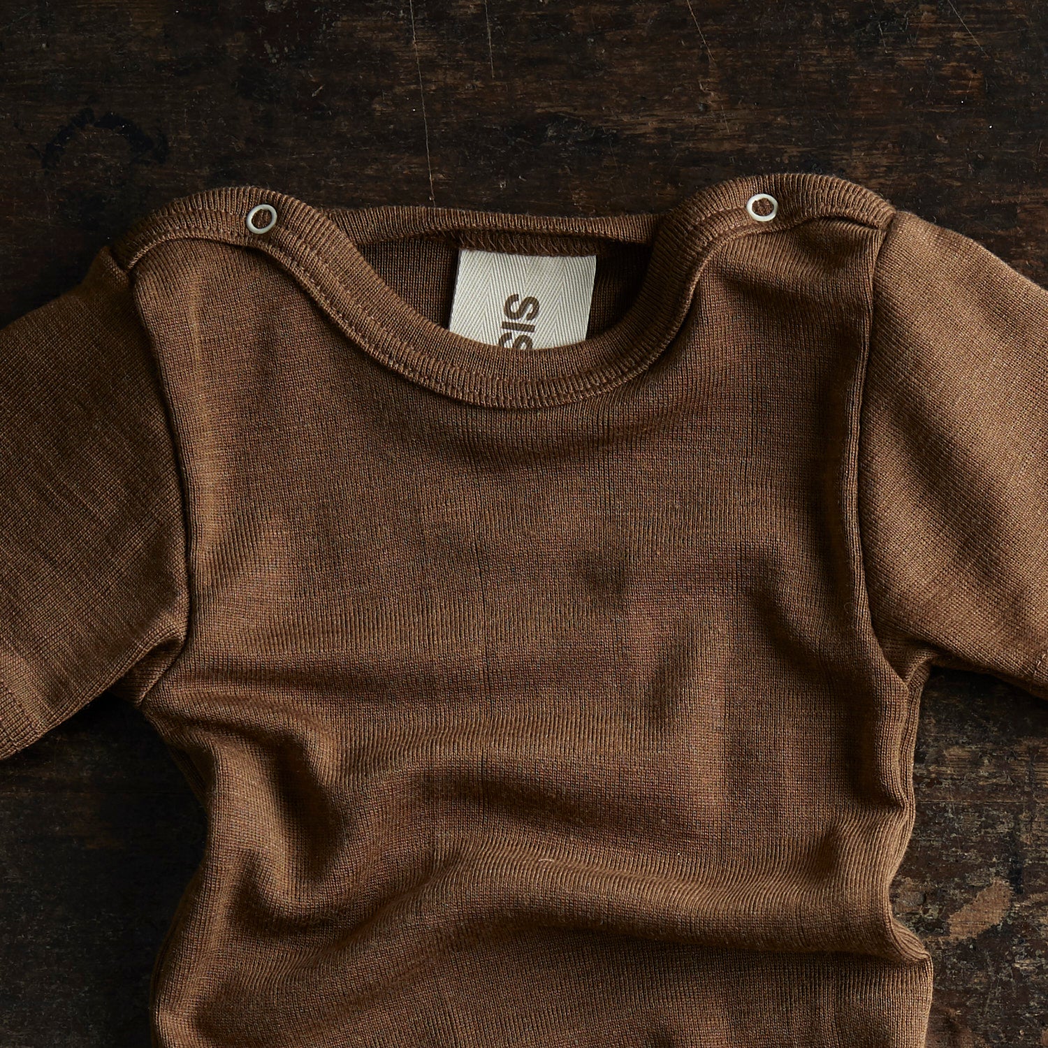 Crane Baby Body - Merino Wool & Silk - Almond - Image 3