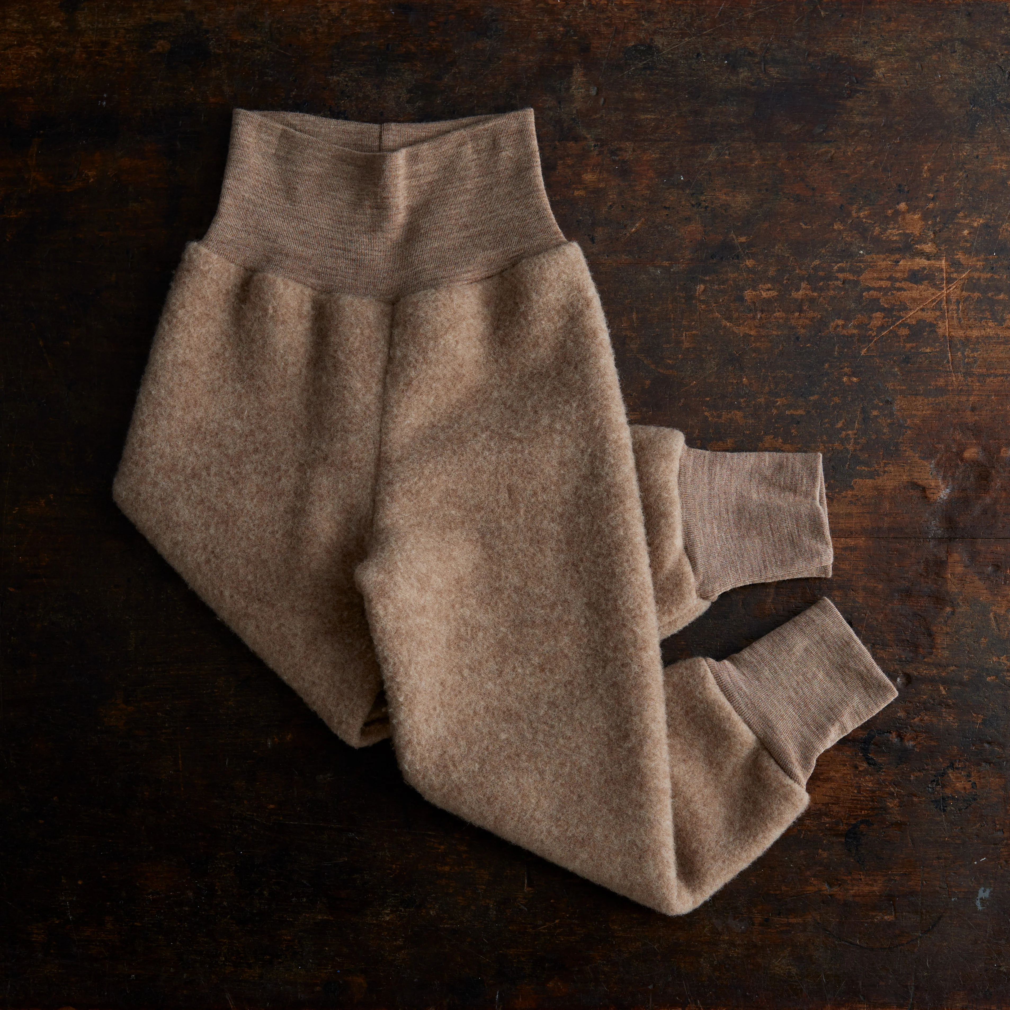 Barbet Baby & Kids Pants - Merino Wool Fleece - Driftwood - Image 5