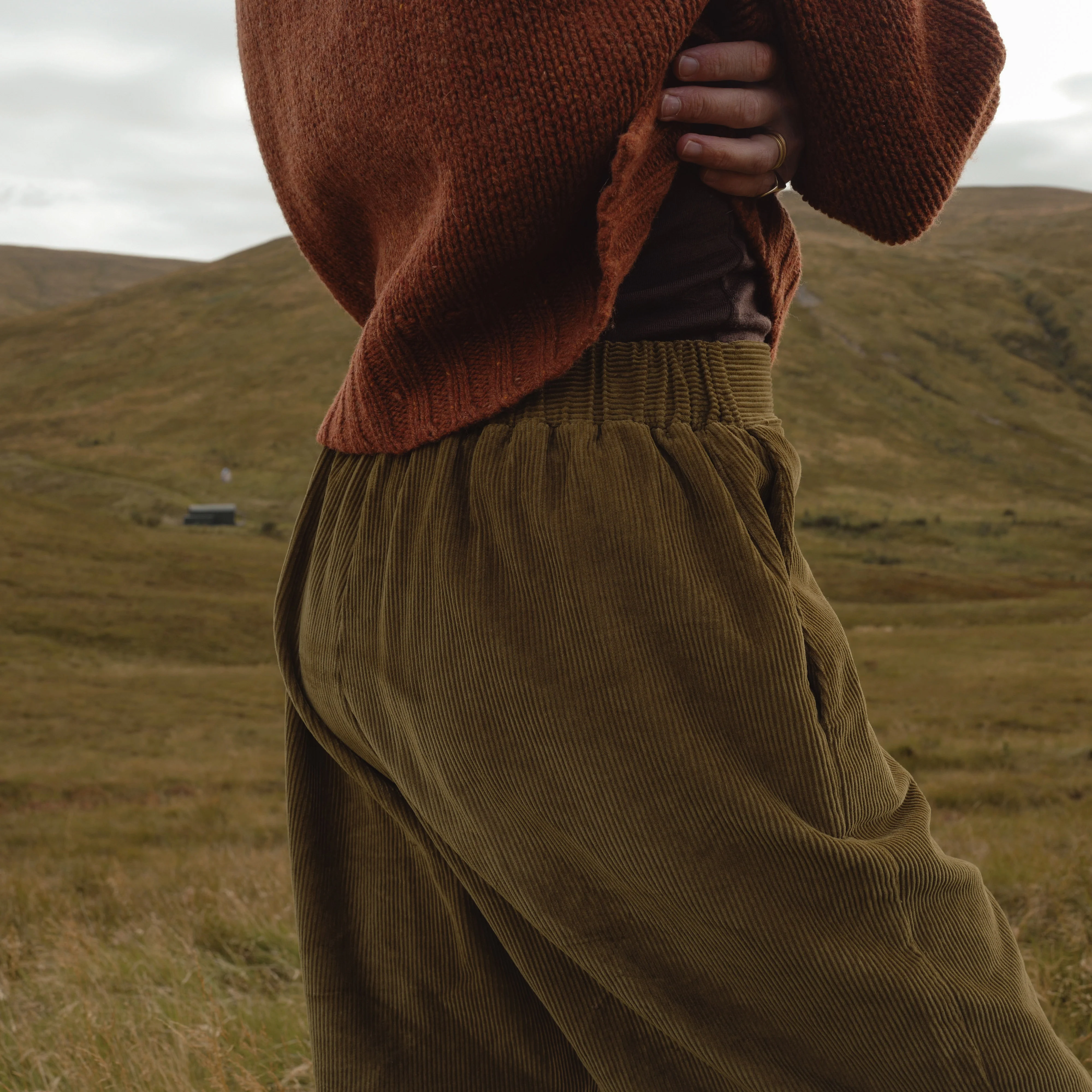 Blackthorn Women's Trousers - Cotton Corduroy - Seaweed - Image 5