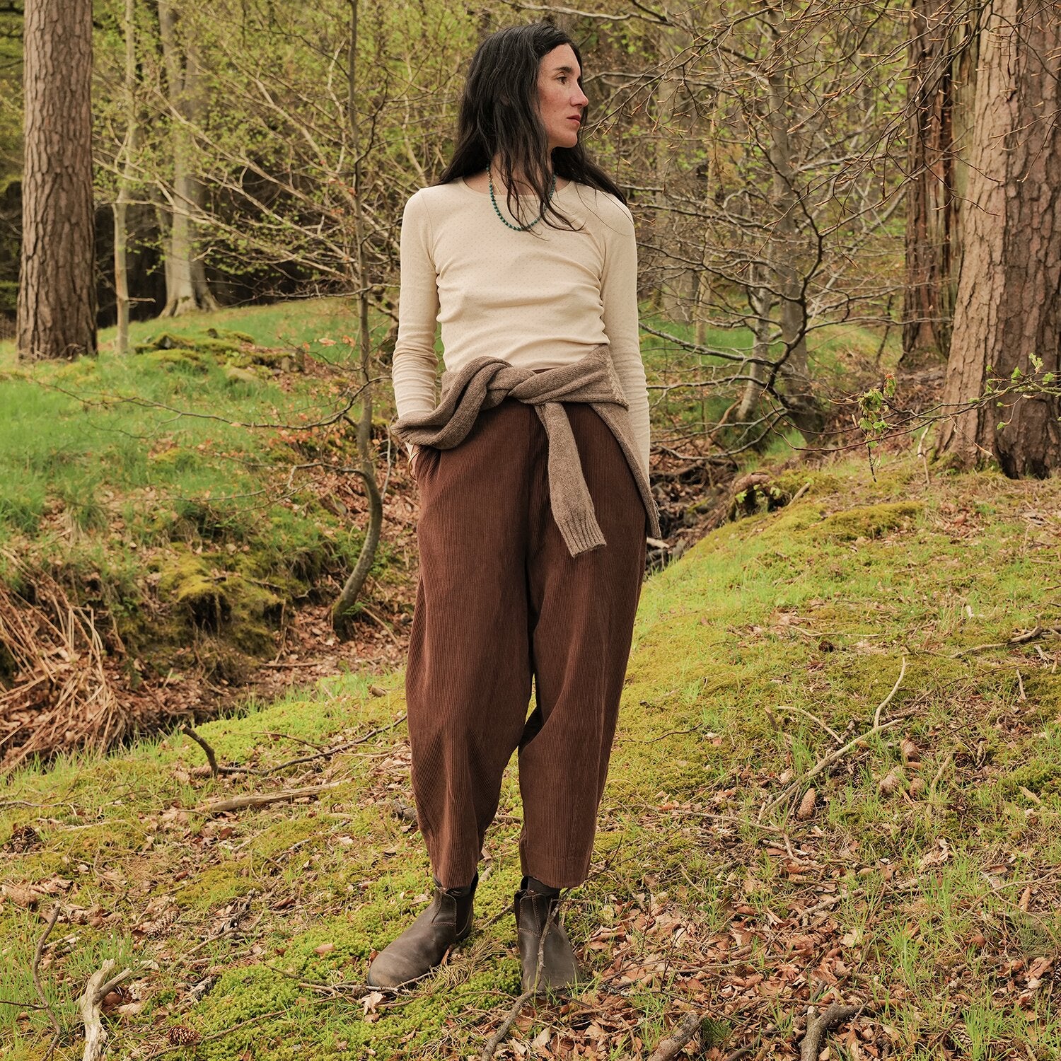Blackthorn Women's Trousers - Cotton Corduroy - Squirrel - Image 3