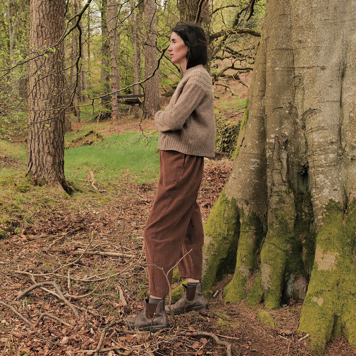 Blackthorn Women's Trousers - Cotton Corduroy - Squirrel - Image 4