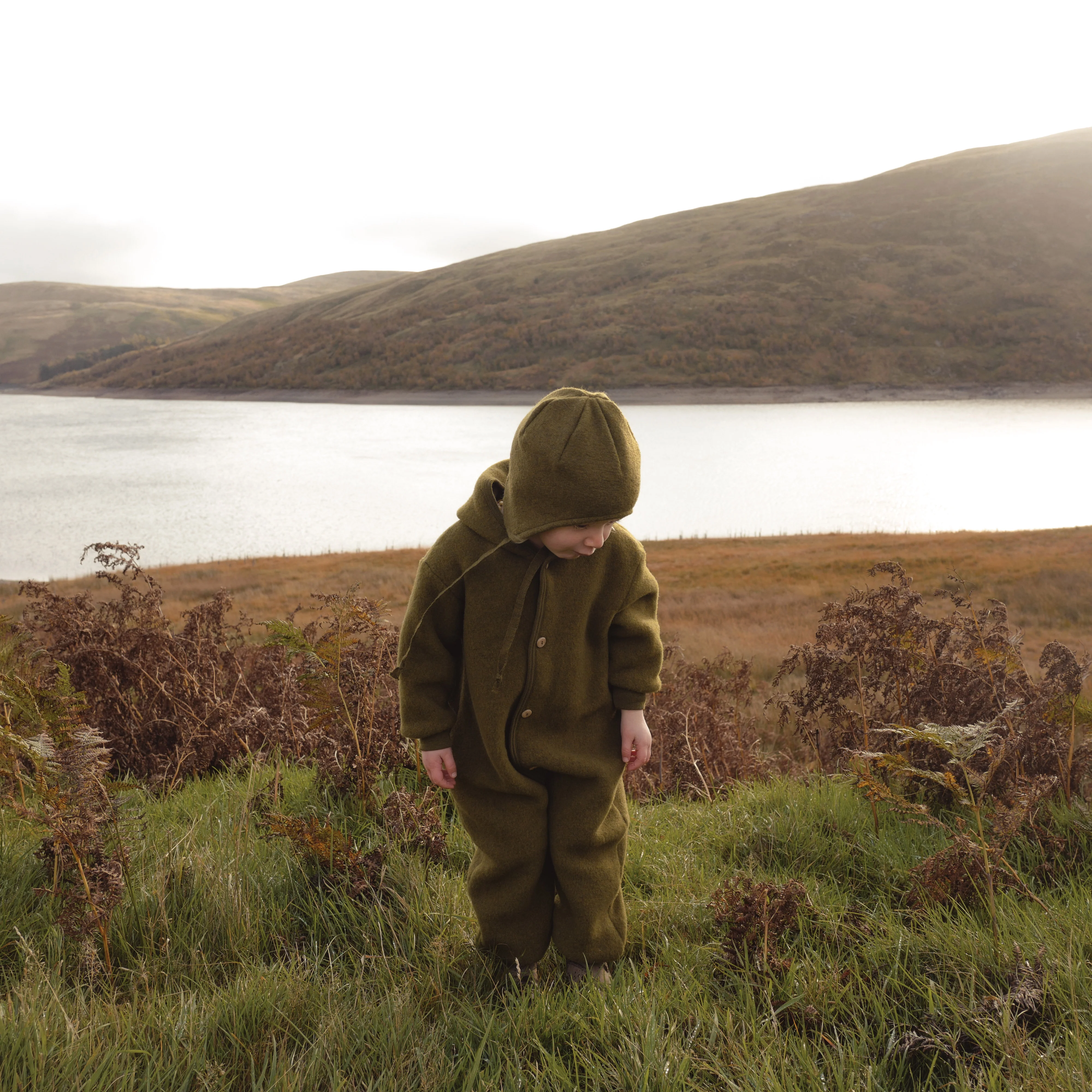 Strath Baby & Kids Hat - Boiled Merino Wool - Seaweed - Image 3