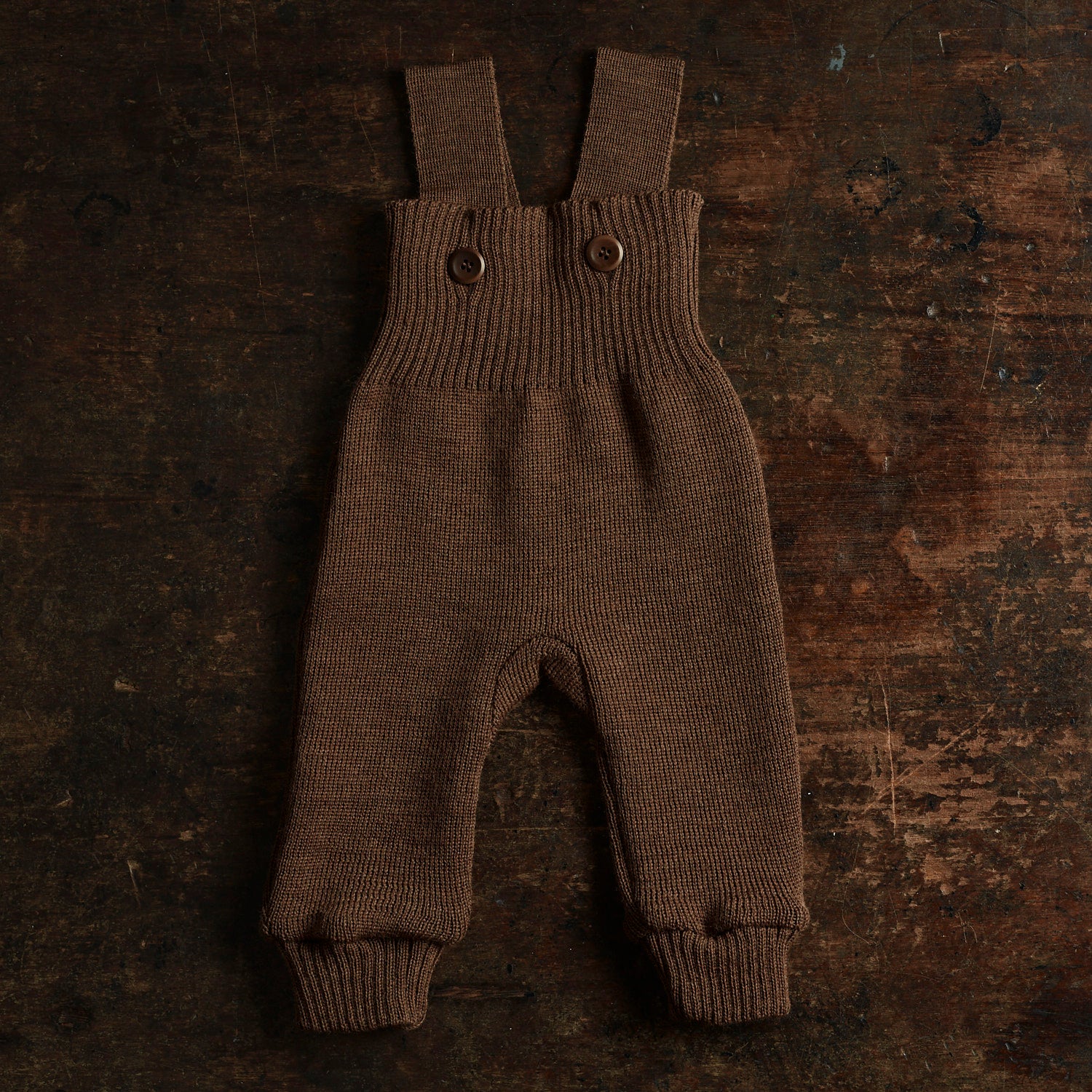 Mist Baby Dungarees - Merino Wool - Hazelnut