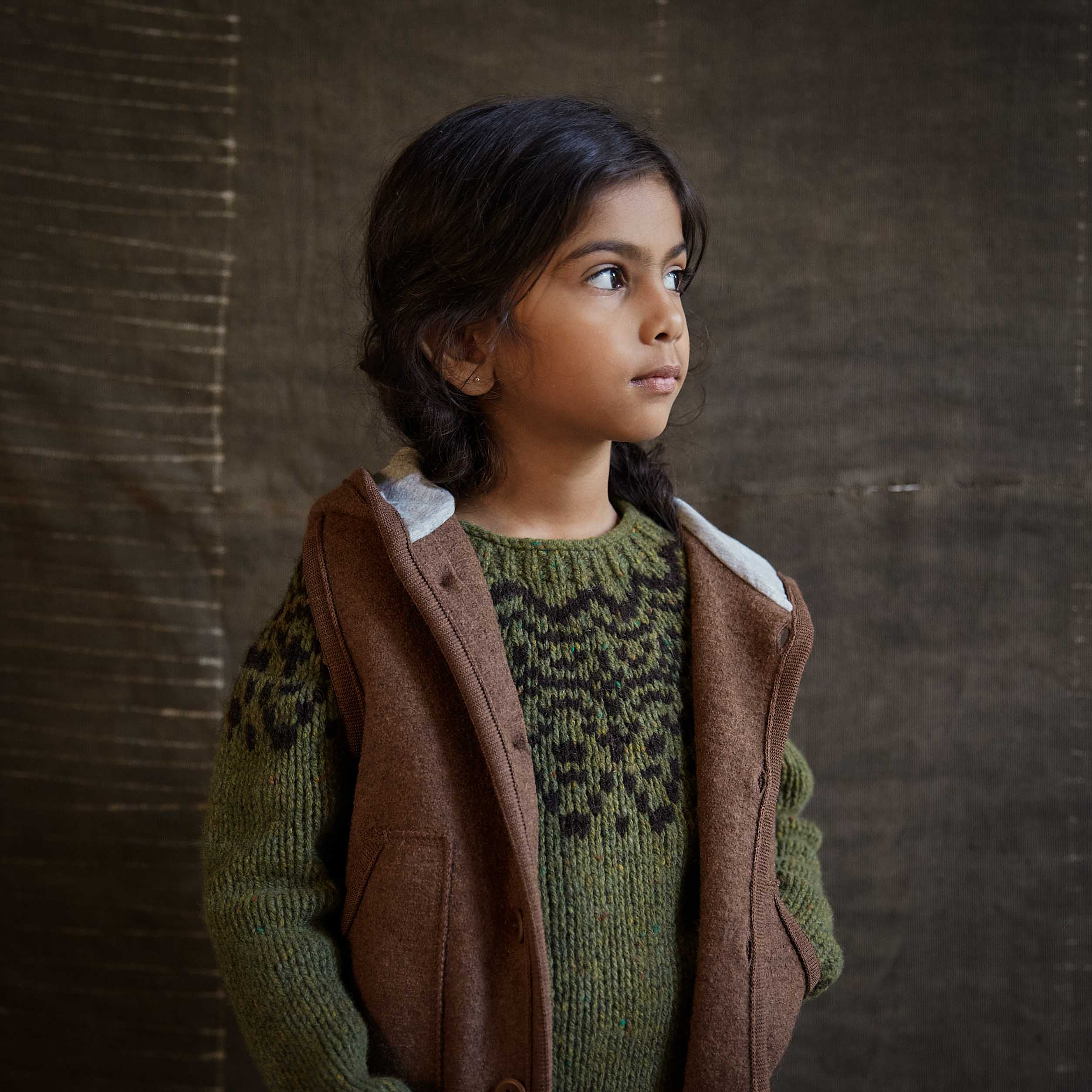 Wind Baby & Kids Vest - Boiled Merino Wool - Hazelnut - Image 8