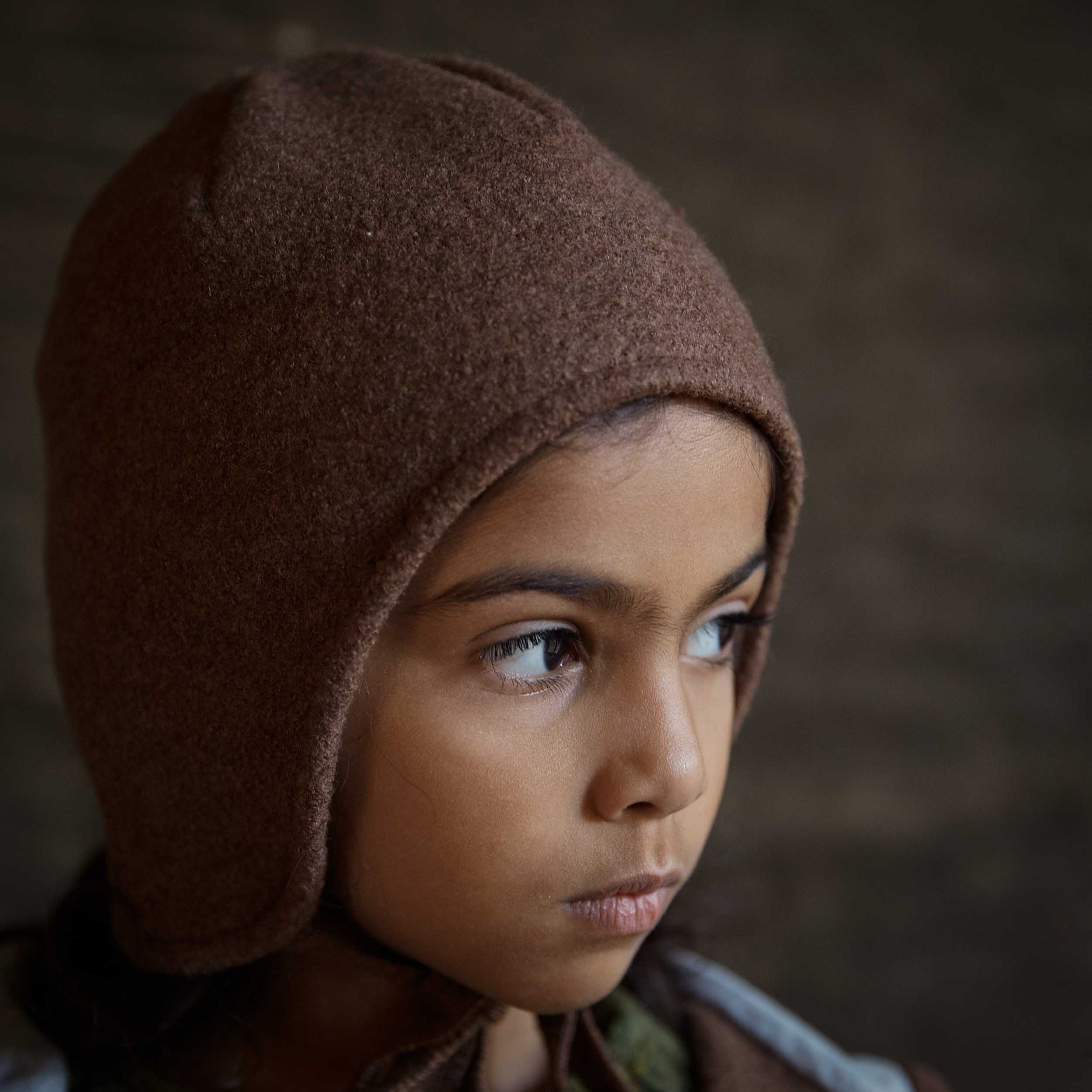 Strath Baby & Kids Hat - Boiled Merino Wool - Hazelnut - Image 4