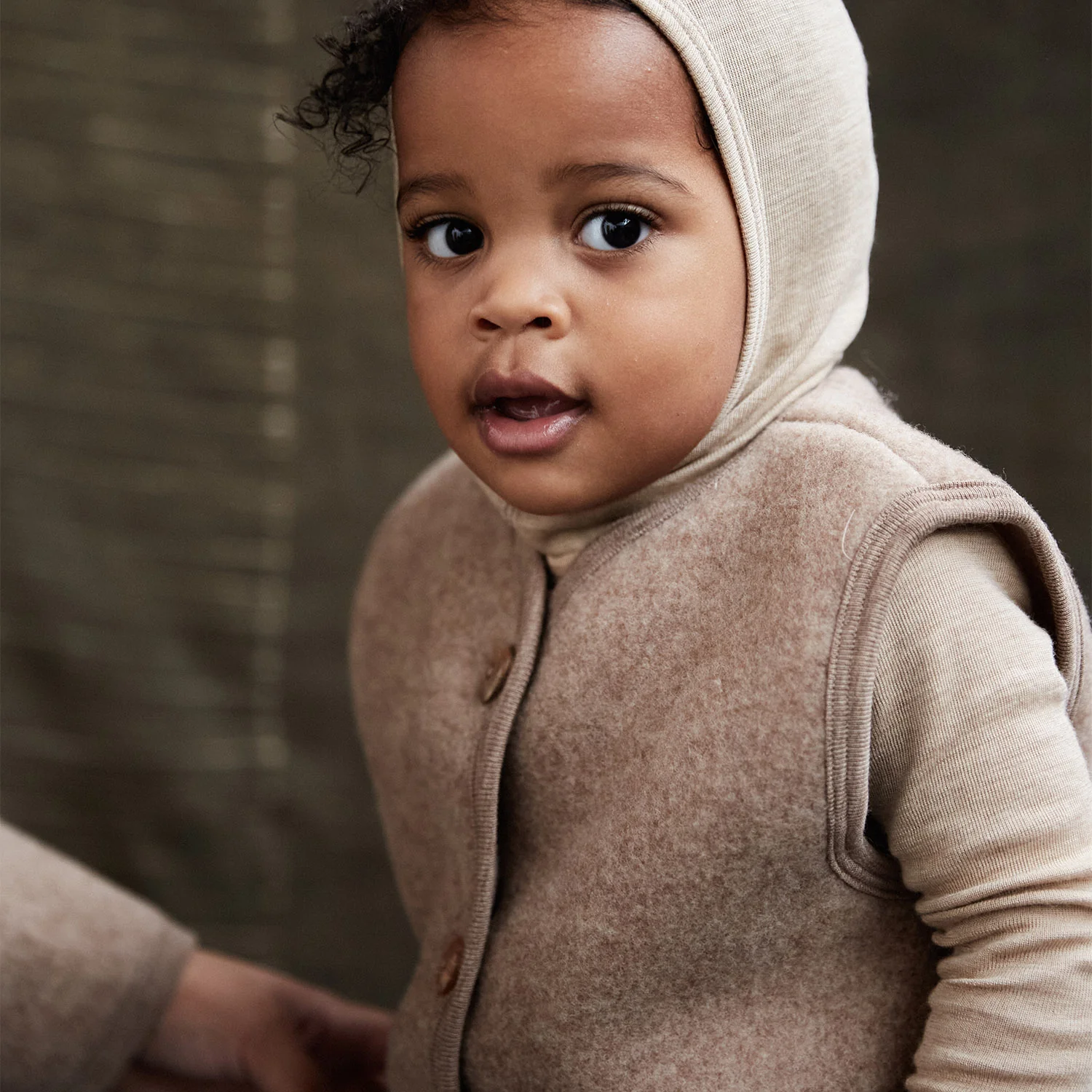 Darter Baby & Kids Balaclava - Merino Wool & Silk - Sandstorm - Image 4
