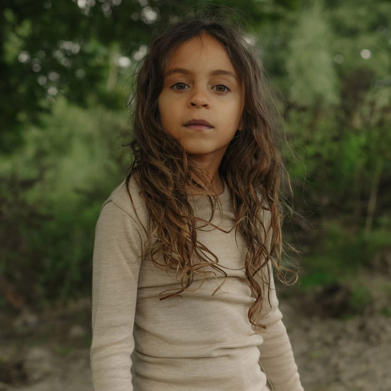 Lark Baby & Kids Top - Merino Wool & Silk - Sandstorm - Image 6