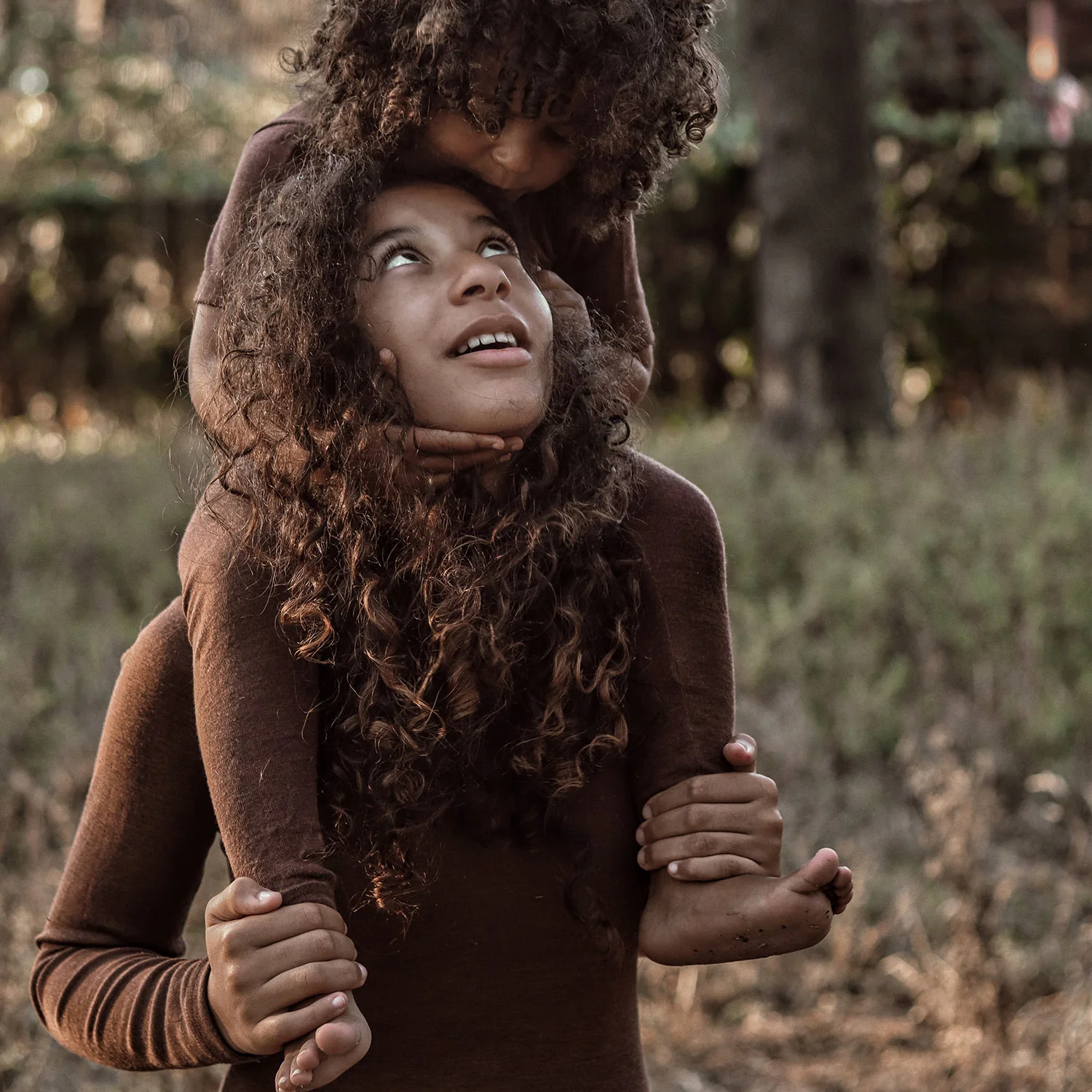 Lark Baby & Kids Top - Merino Wool & Silk - Squirrel - Image 6