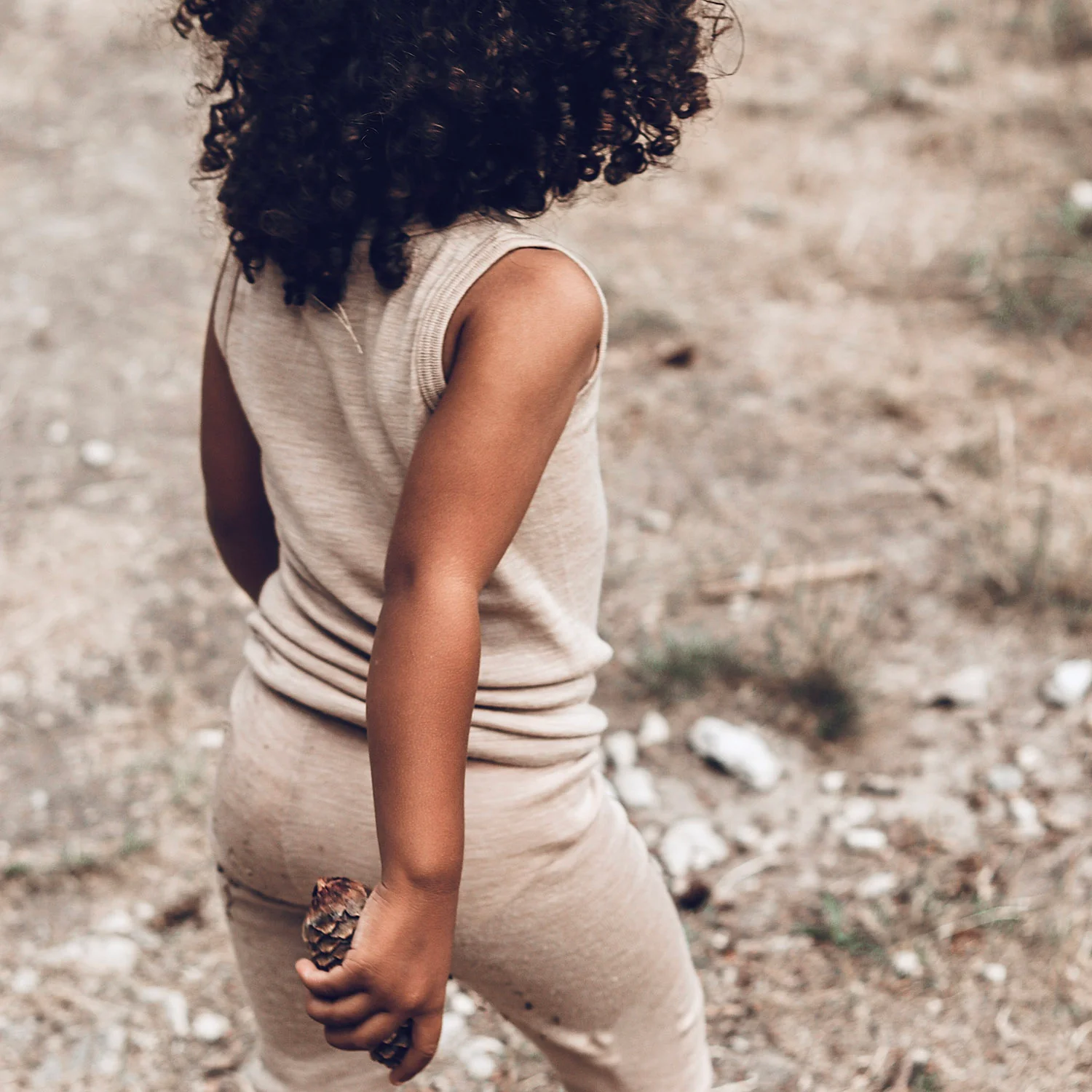 Swift Kids Top - Merino Wool & Silk - Sandstorm - Image 4