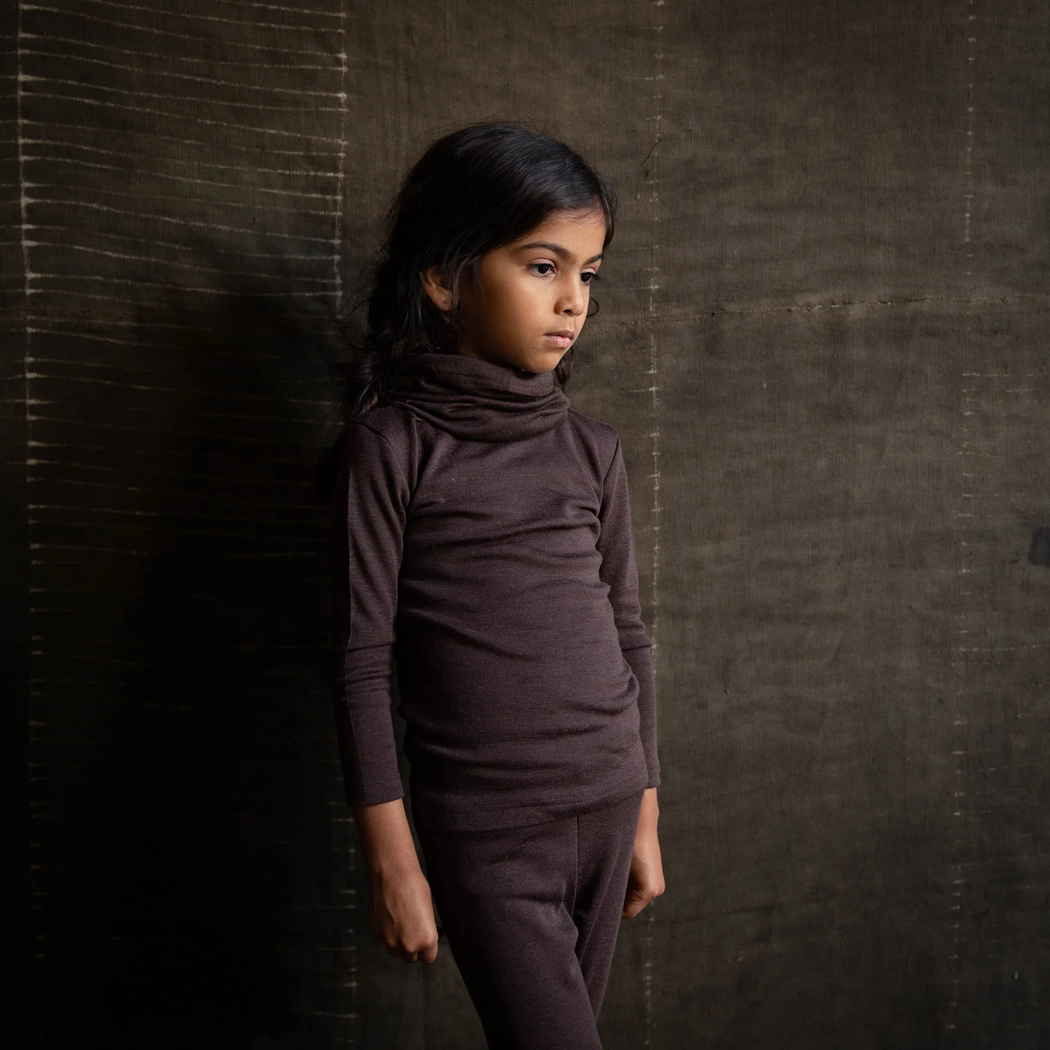 Coot Kids Snood - Merino Wool - Bark - Image 3