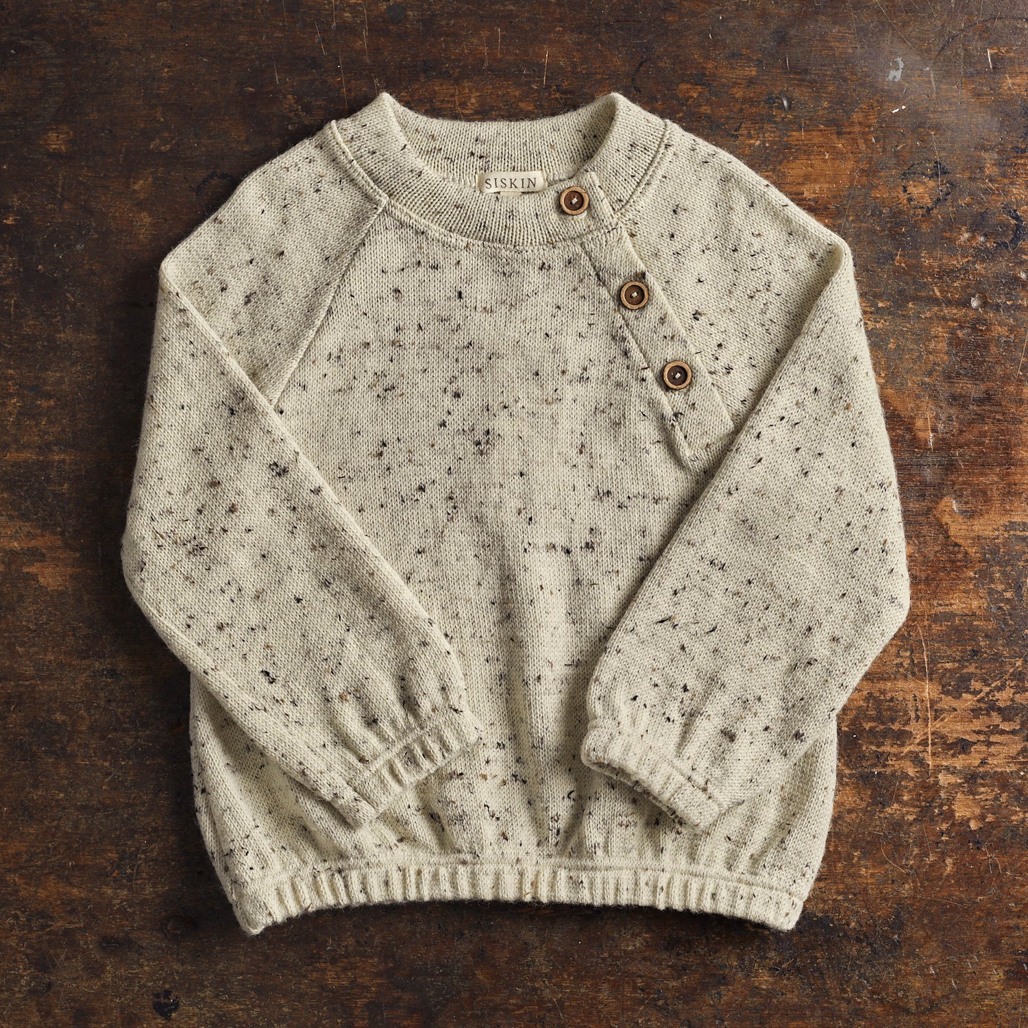 Crake Baby & Kids Sweater - Merino Wool Speckle - Quail - Image 10