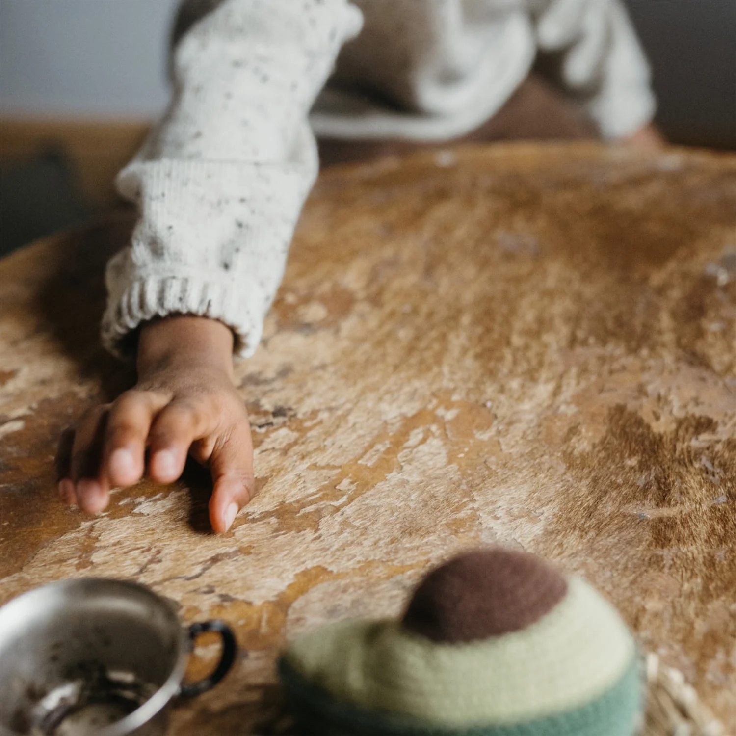 Crake Baby & Kids Sweater - Merino Wool Speckle - Quail - Image 12