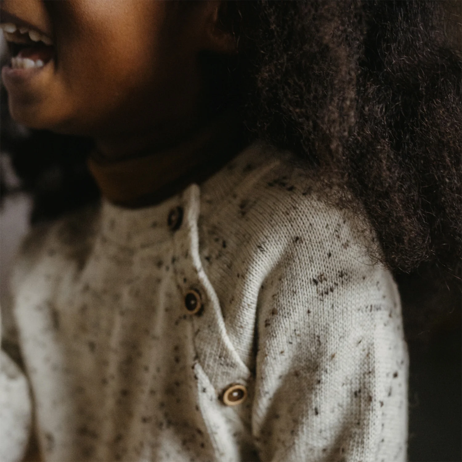Crake Baby & Kids Sweater - Merino Wool Speckle - Quail - Image 5