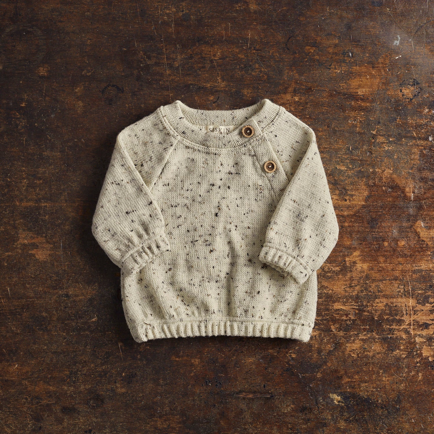 Crake Baby & Kids Sweater - Merino Wool Speckle - Quail - Image 8