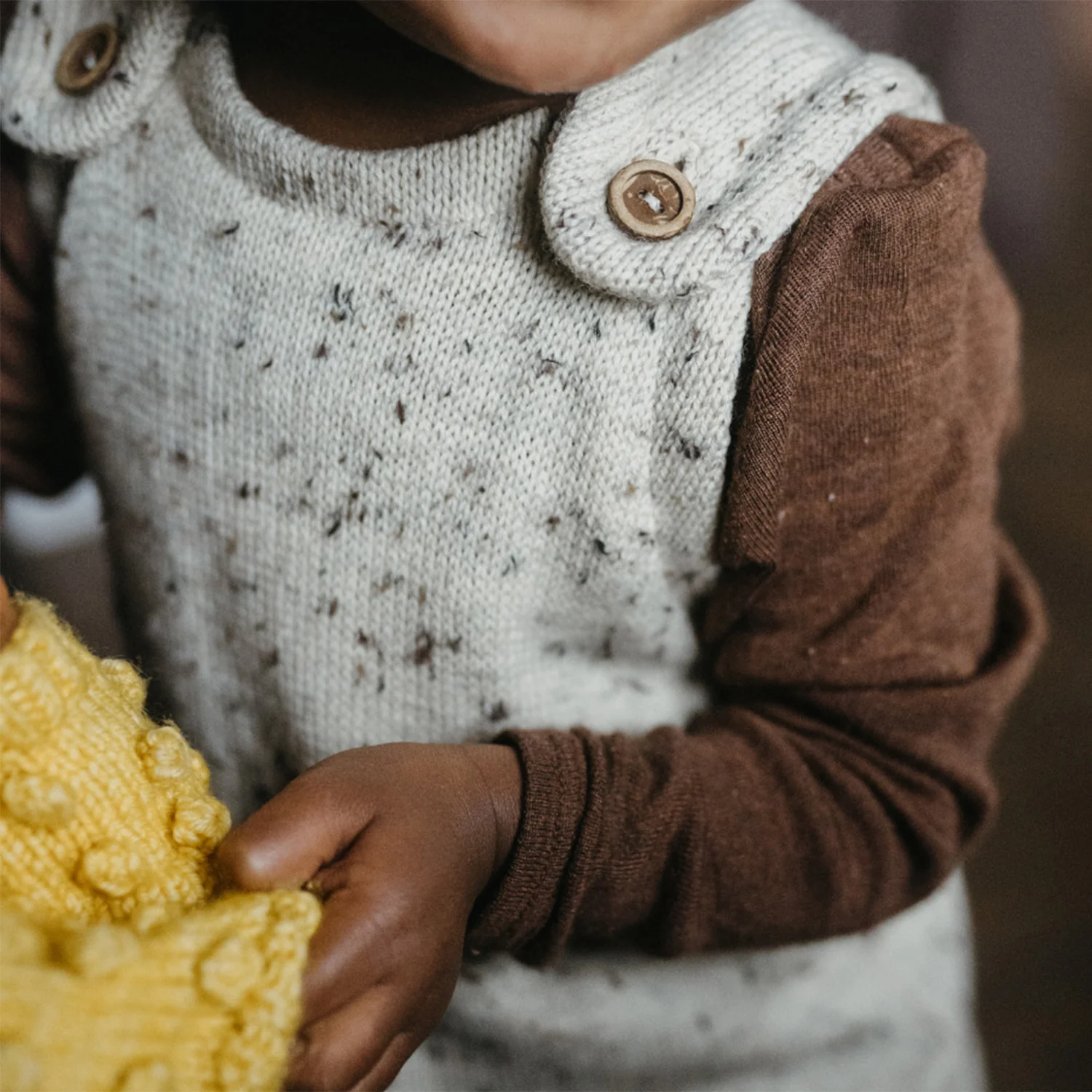Cuckoo Baby Romper - Merino Wool Speckle - Quail - Image 5