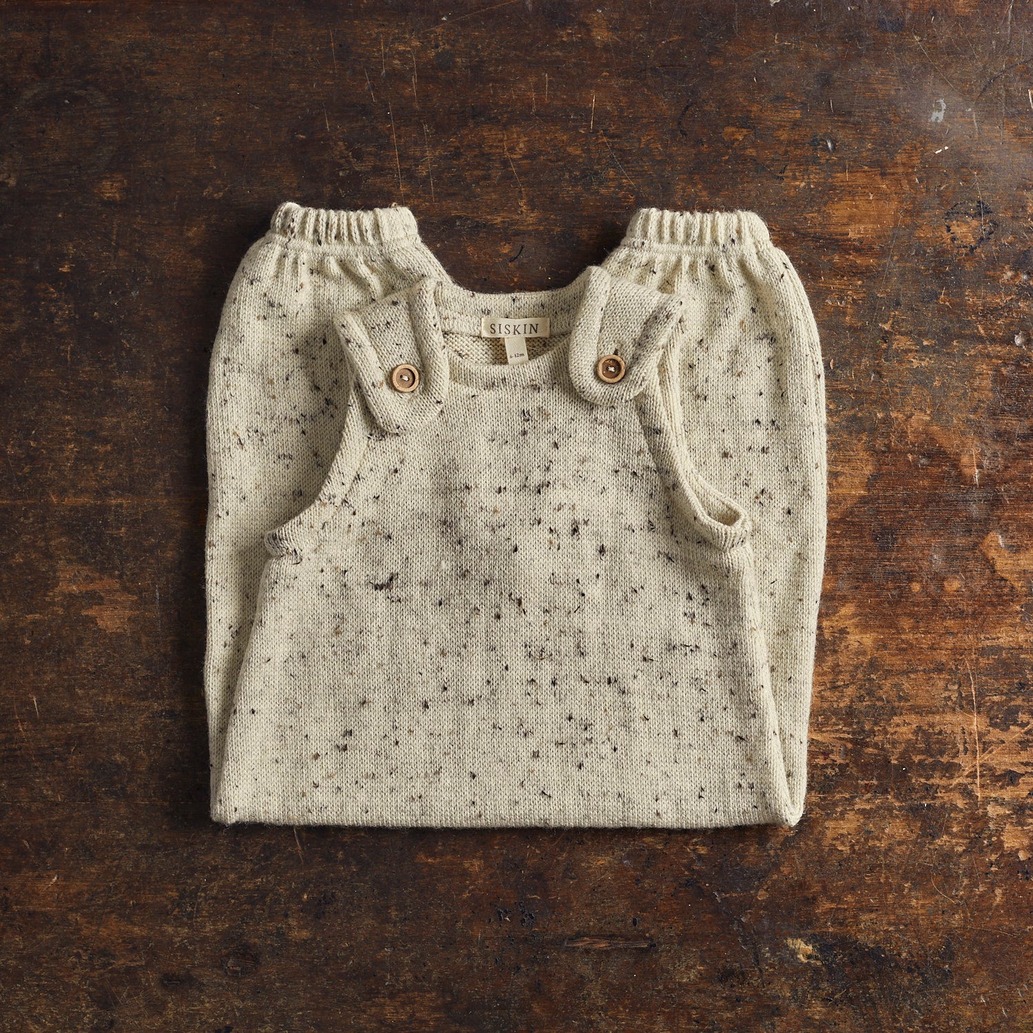 Cuckoo Baby Romper - Merino Wool Speckle - Quail - Image 7