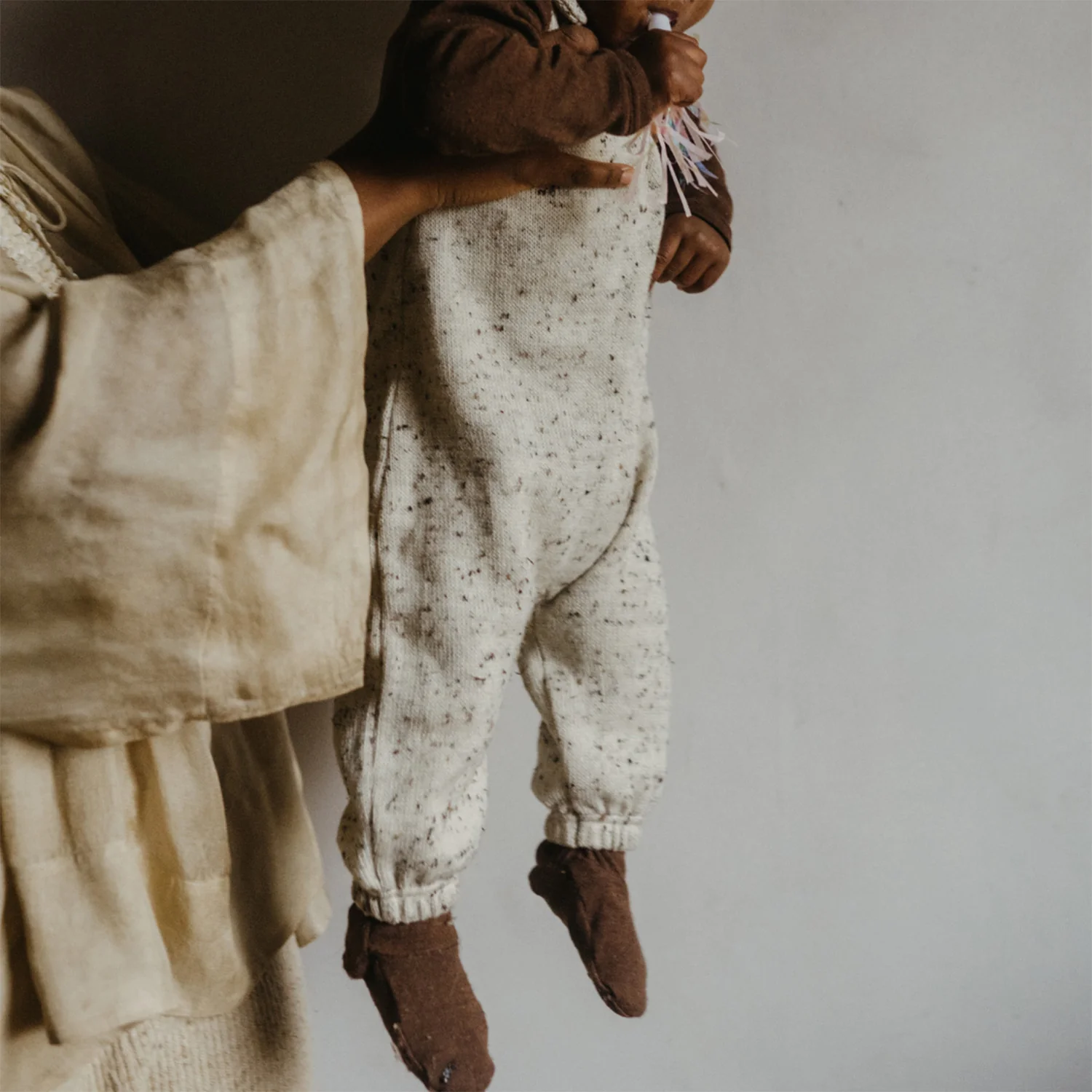 Cuckoo Baby Romper - Merino Wool Speckle - Quail - Image 8