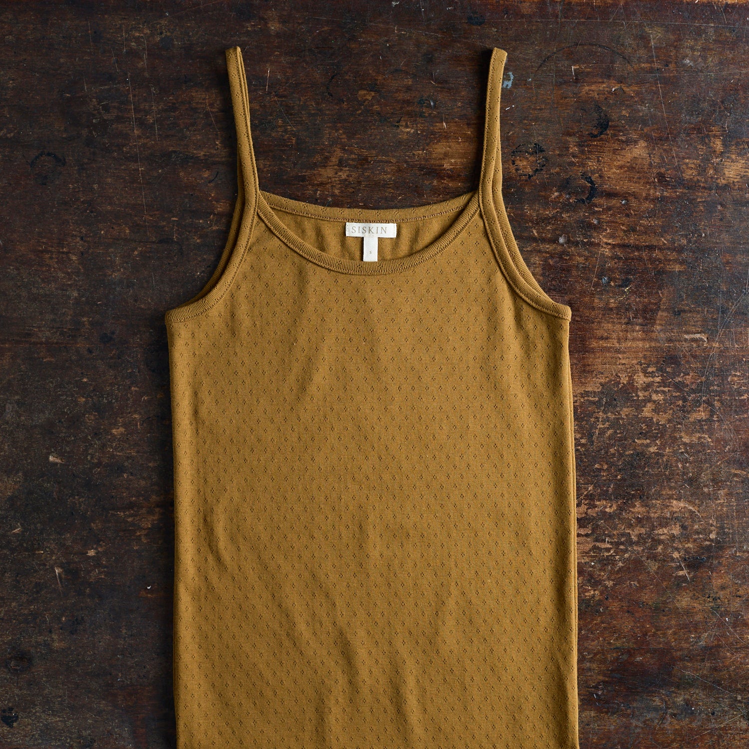 Cygnus Women's Top - Cotton Pointelle - Copper - Image 2