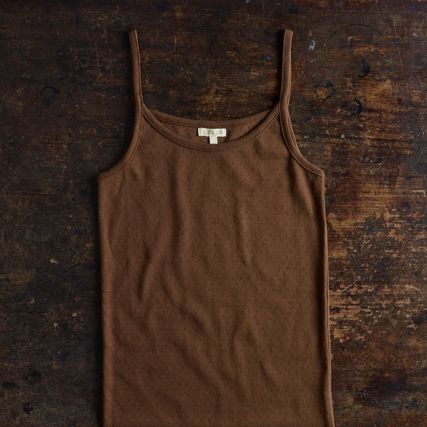 Cygnus Women's Top - Cotton Pointelle - Squirrel - Image 2