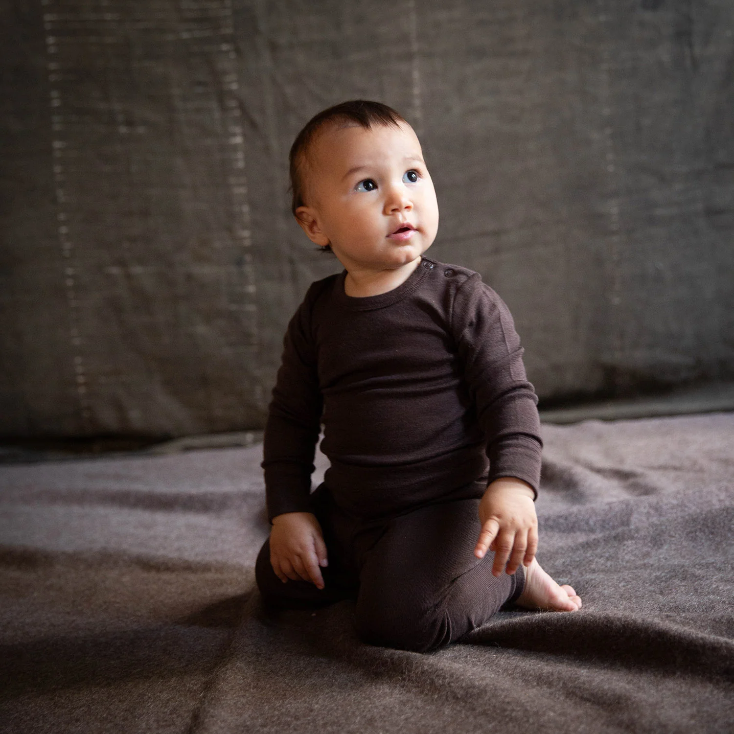 Egret Baby Body - Merino Wool - Bark - Image 4