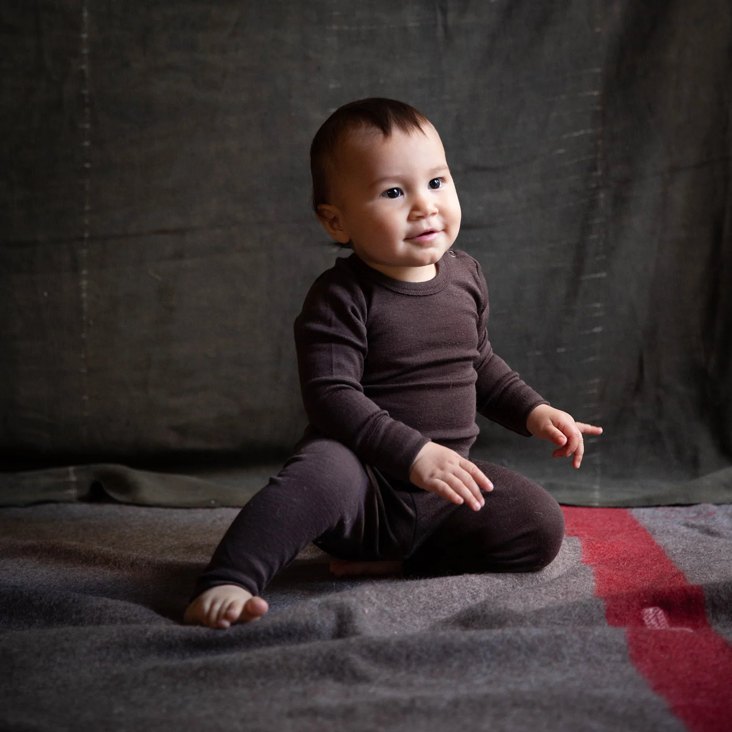 Egret Baby Body - Merino Wool - Bark - Image 5