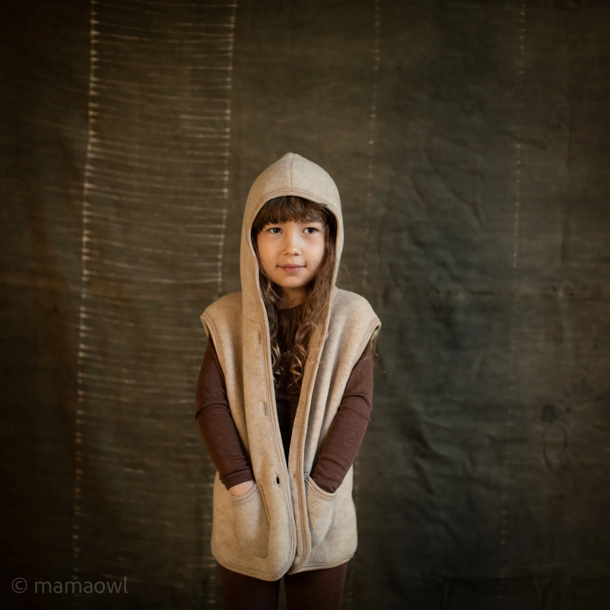 Falcon Baby & Kids Vest - Merino Wool Fleece - Sandstorm - Image 4