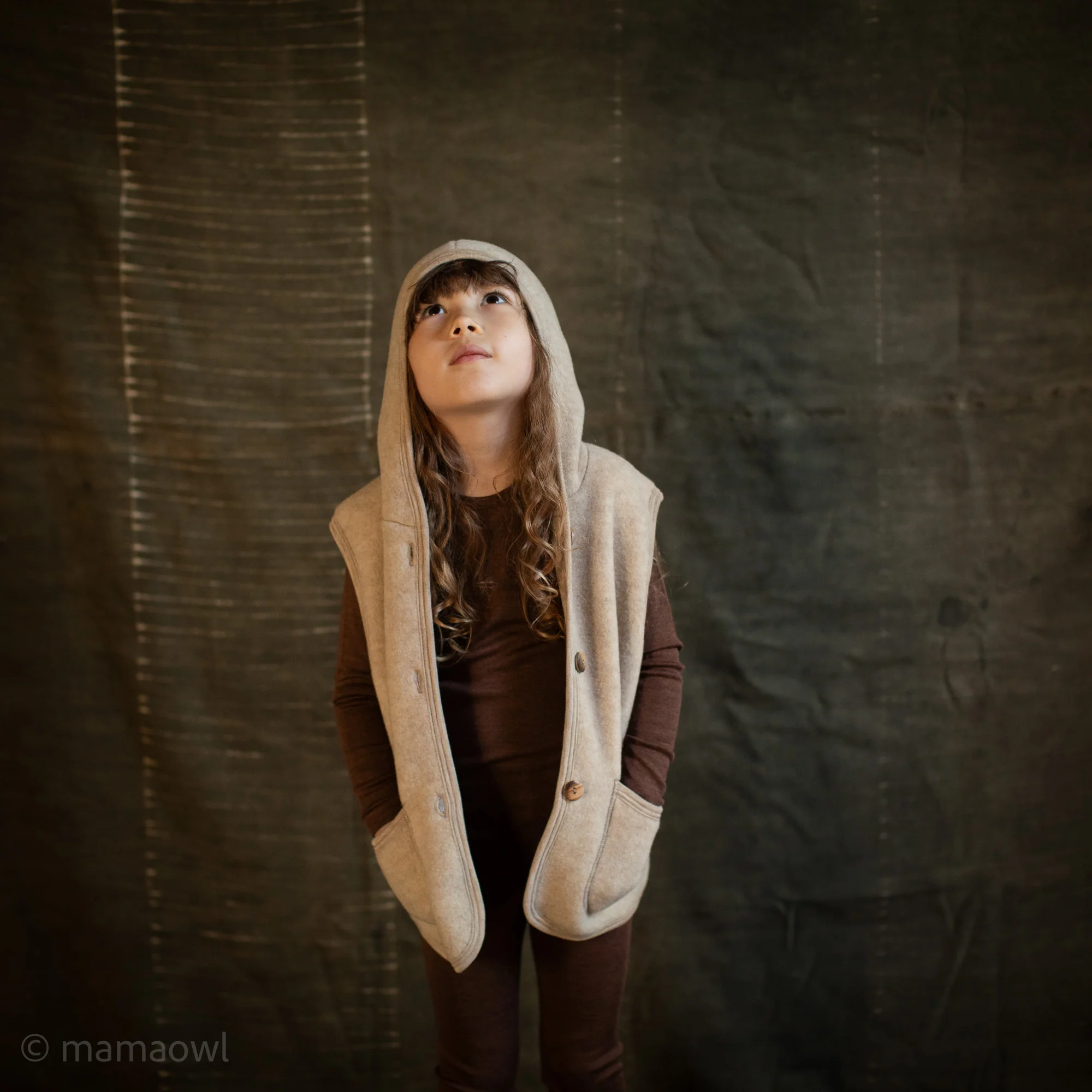 Falcon Baby & Kids Vest - Merino Wool Fleece - Sandstorm - Image 6
