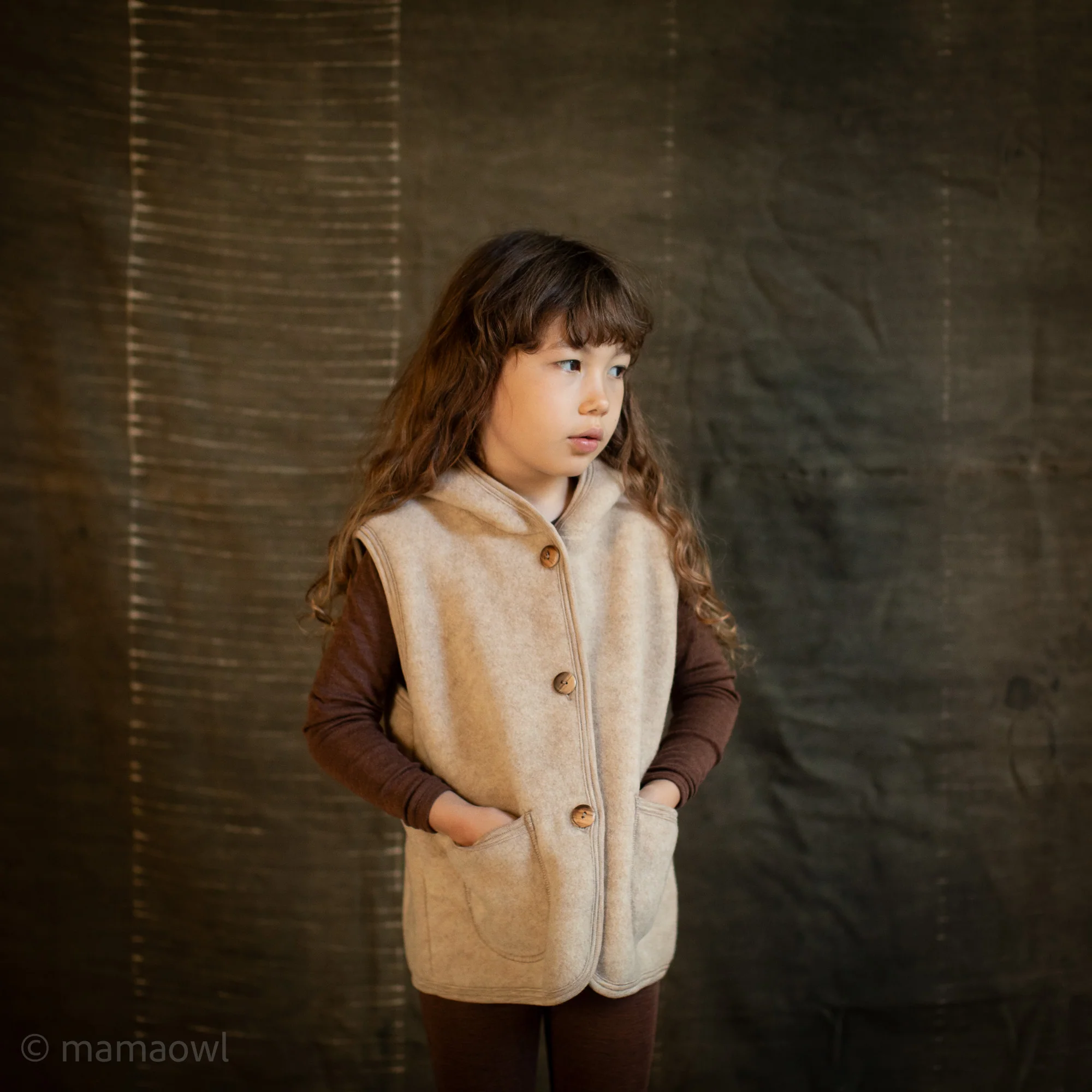 Falcon Baby & Kids Vest - Merino Wool Fleece - Sandstorm - Image 7