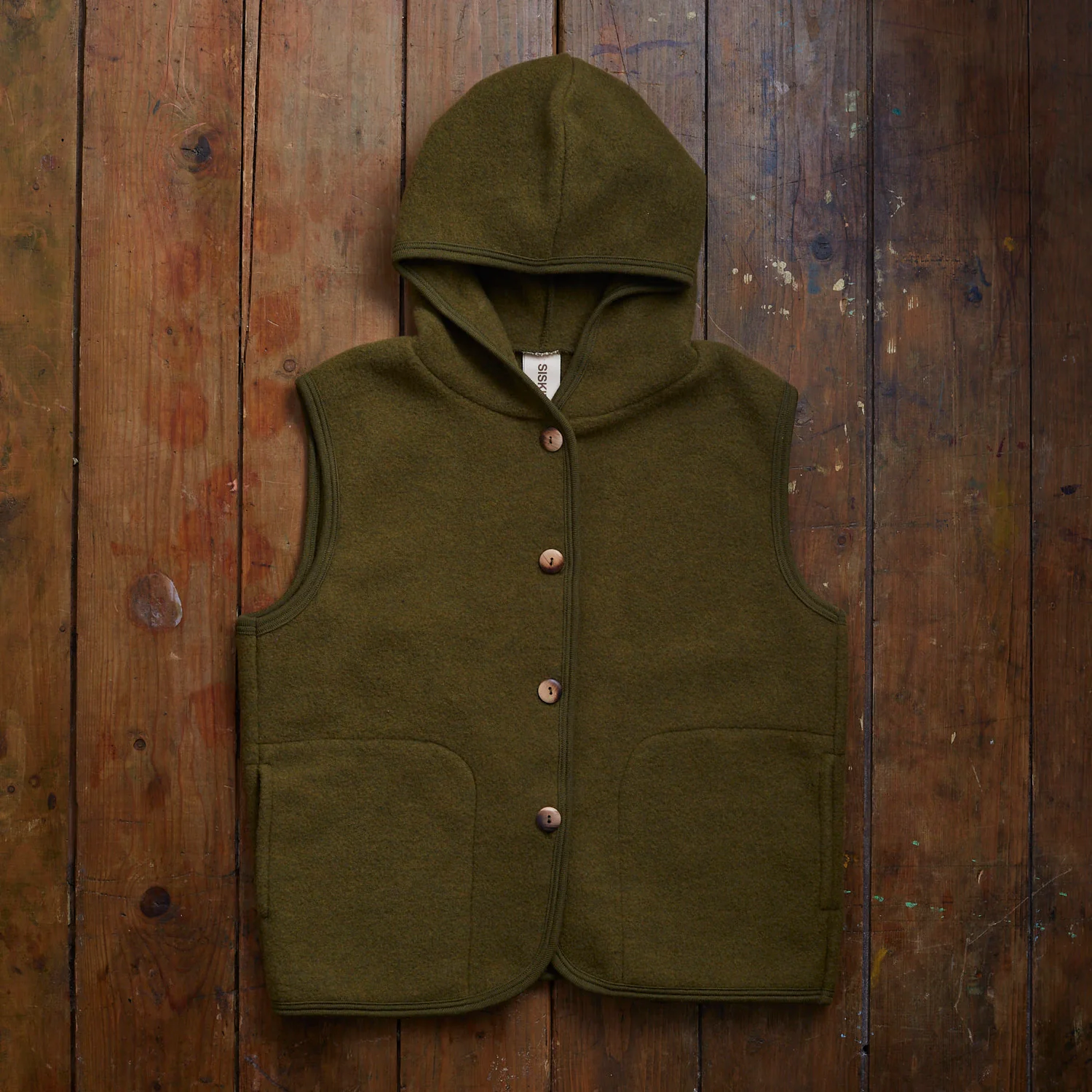 Falcon Women’s Vest - Merino Wool Fleece - Seaweed - Image 6