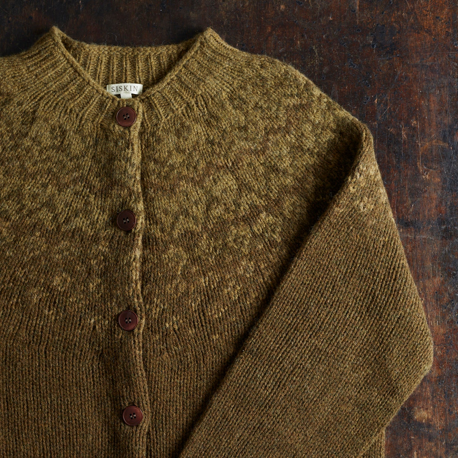 Fauna Women's Cardigan - Lambswool - Olive - Image 2