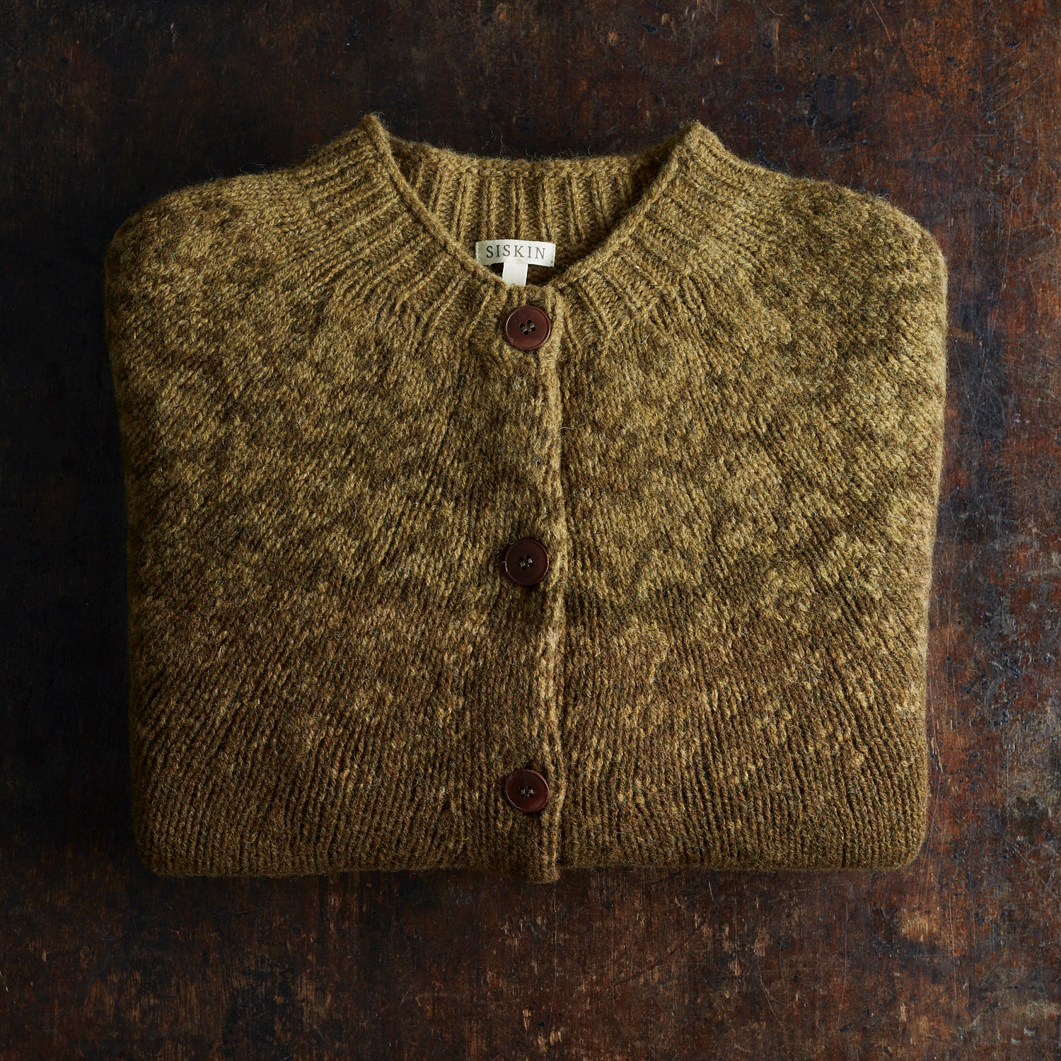 Fauna Women's Cardigan - Lambswool - Olive - Image 5