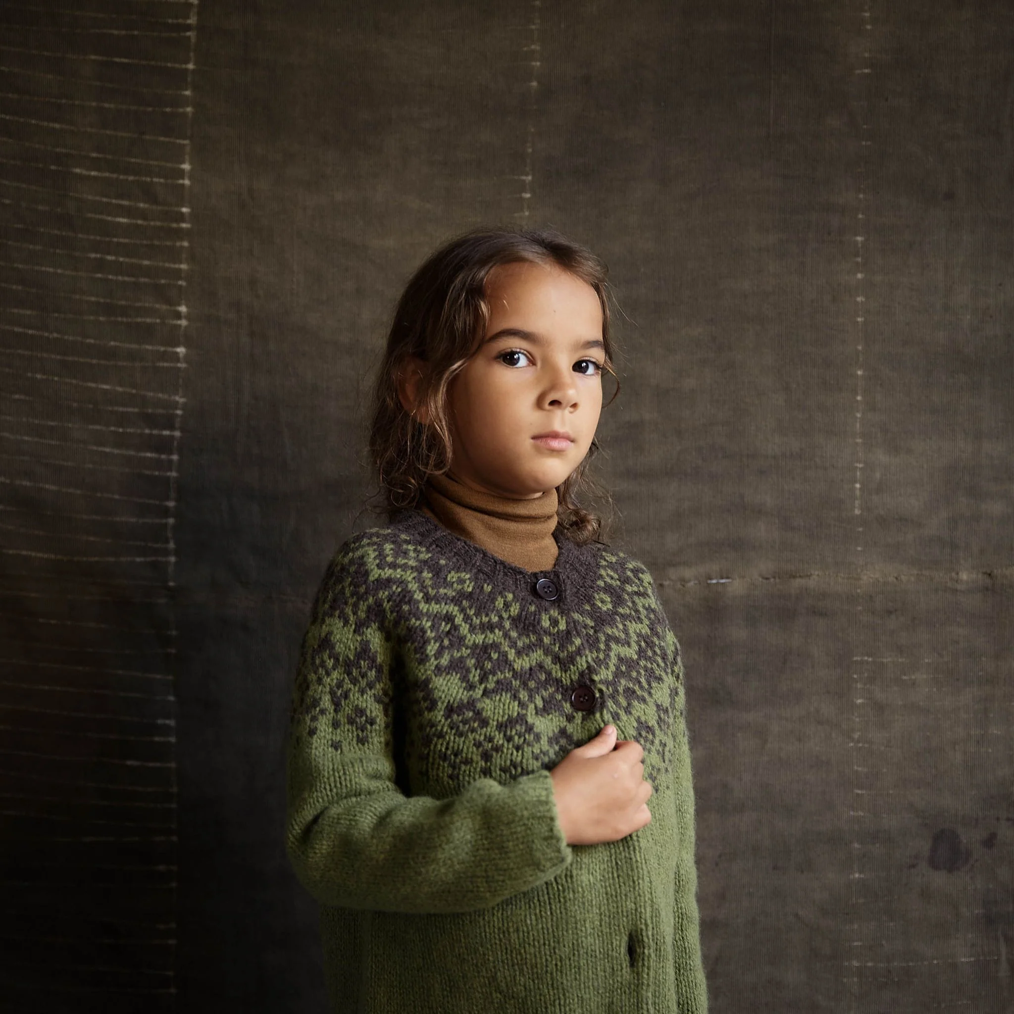 Fauna Baby & Kids Cardigan - Lambswool - Juniper - Image 2
