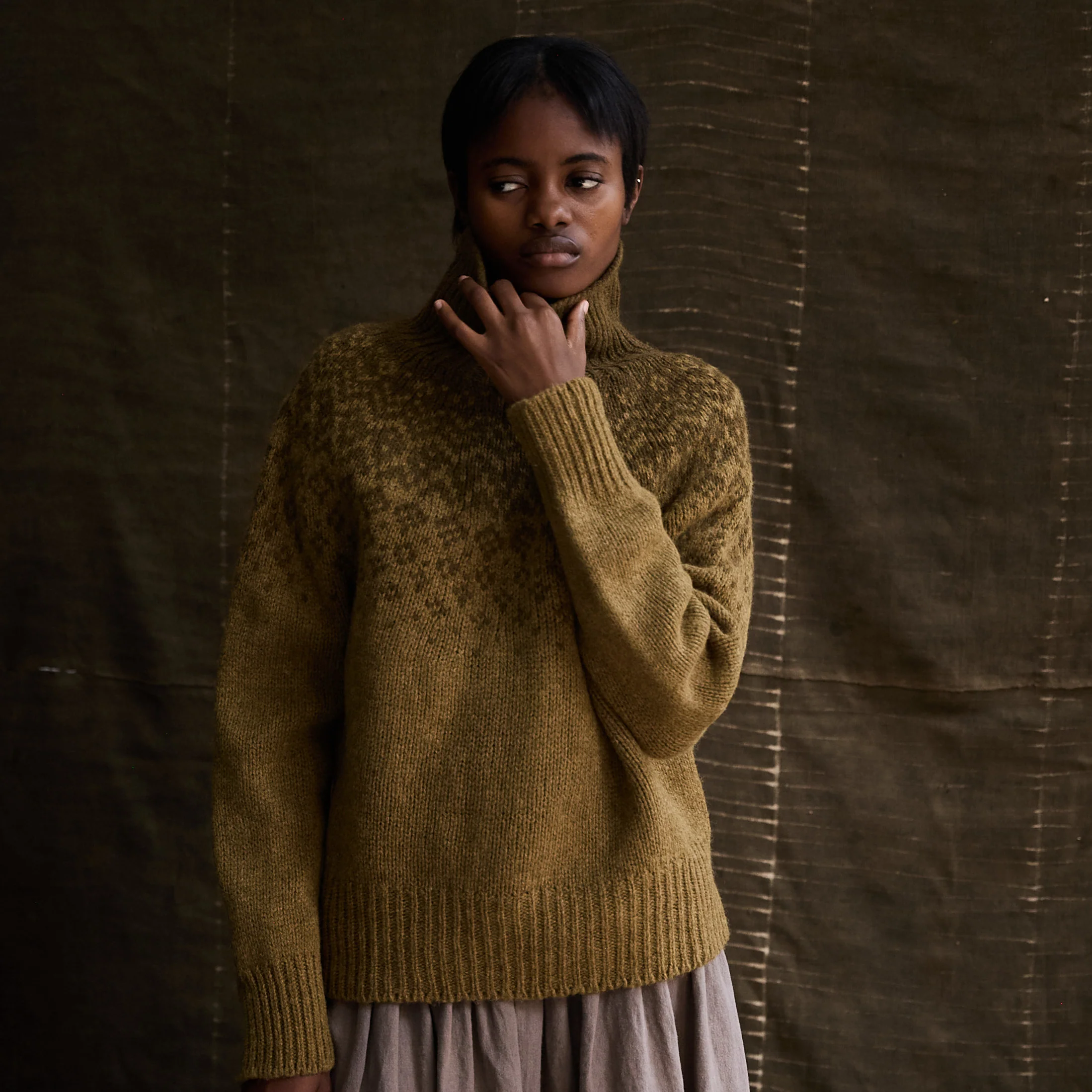 Fauna Women's Rollneck - Lambswool - Asparagus - Image 5