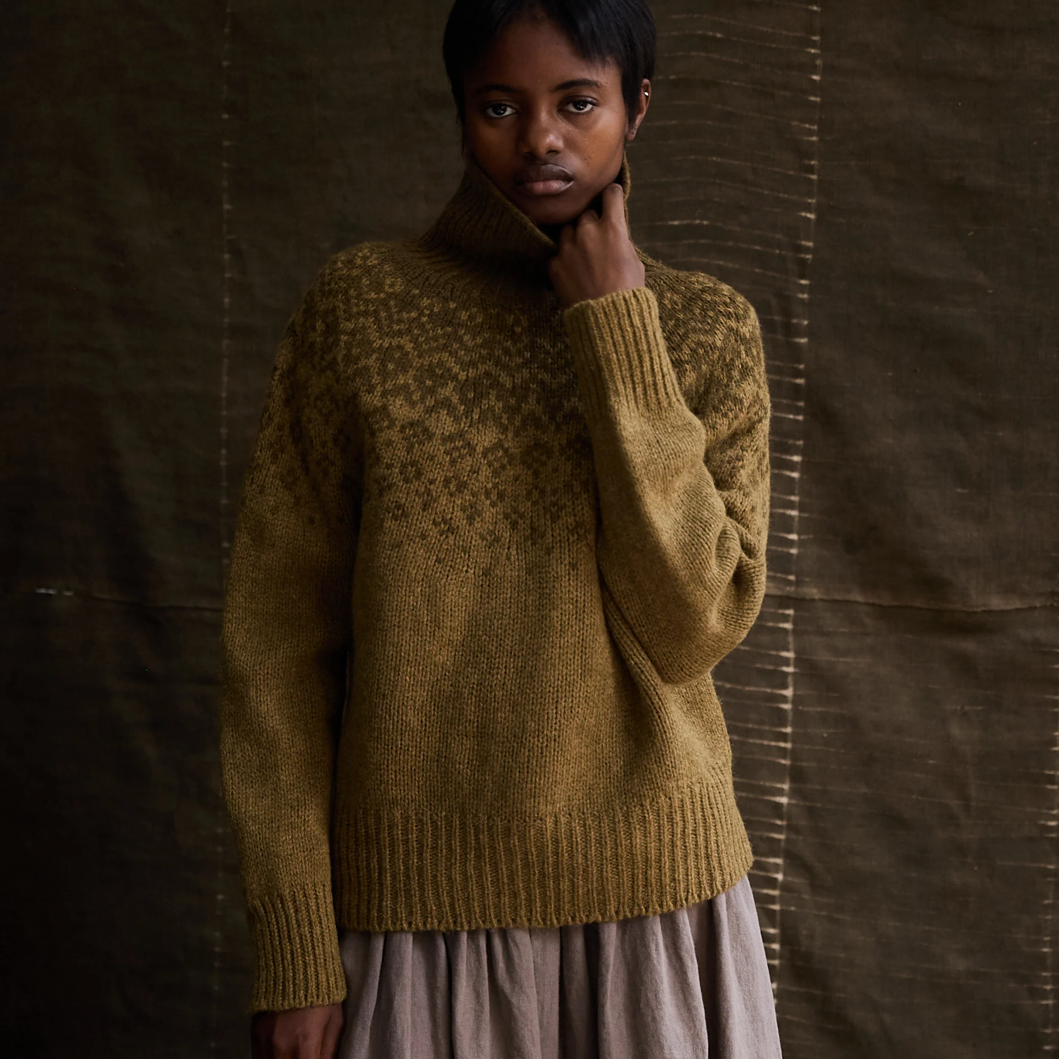 Fauna Women's Rollneck - Lambswool - Asparagus - Image 6