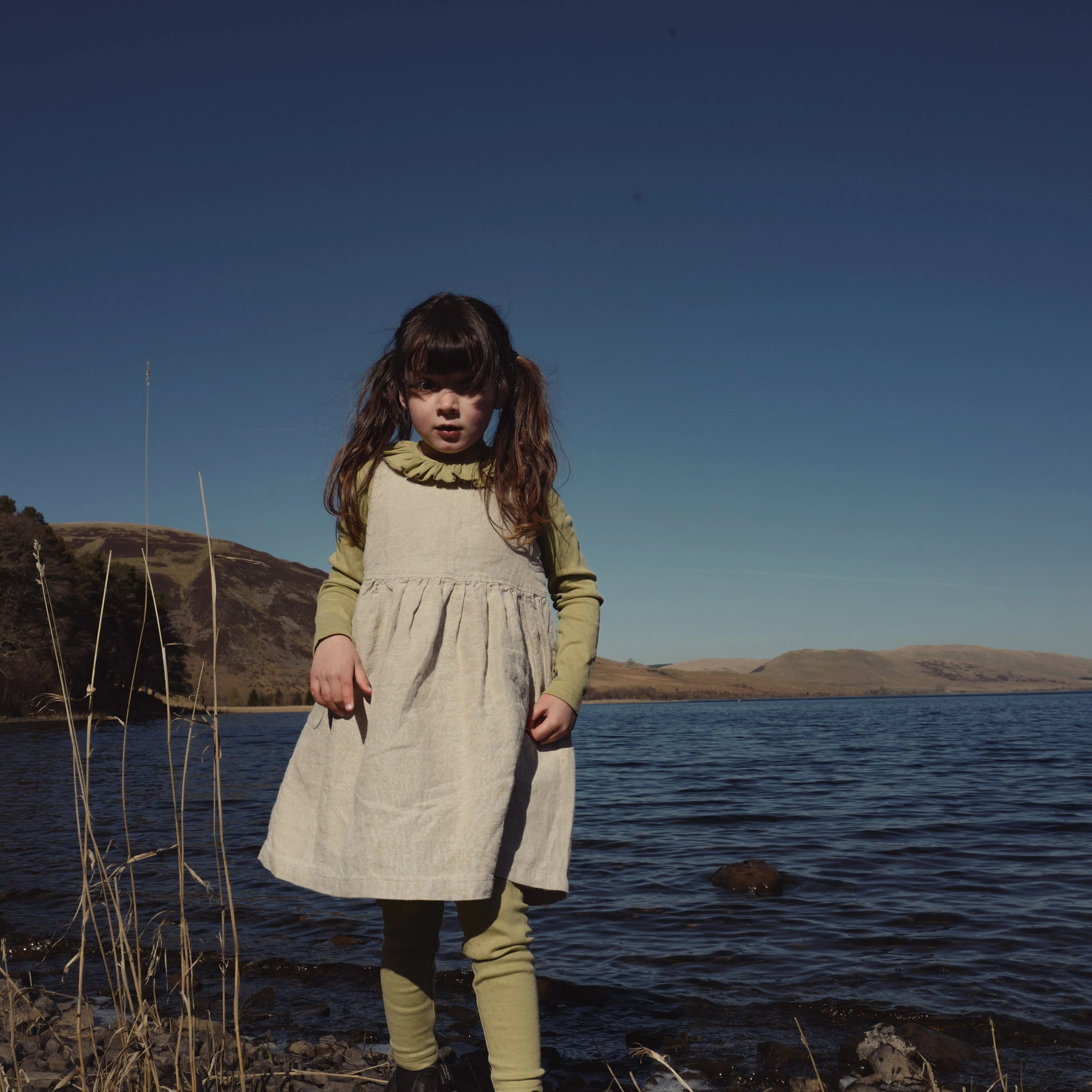 Finch Baby & Kids Leggings - Cotton Pointelle - Celadon - Image 4