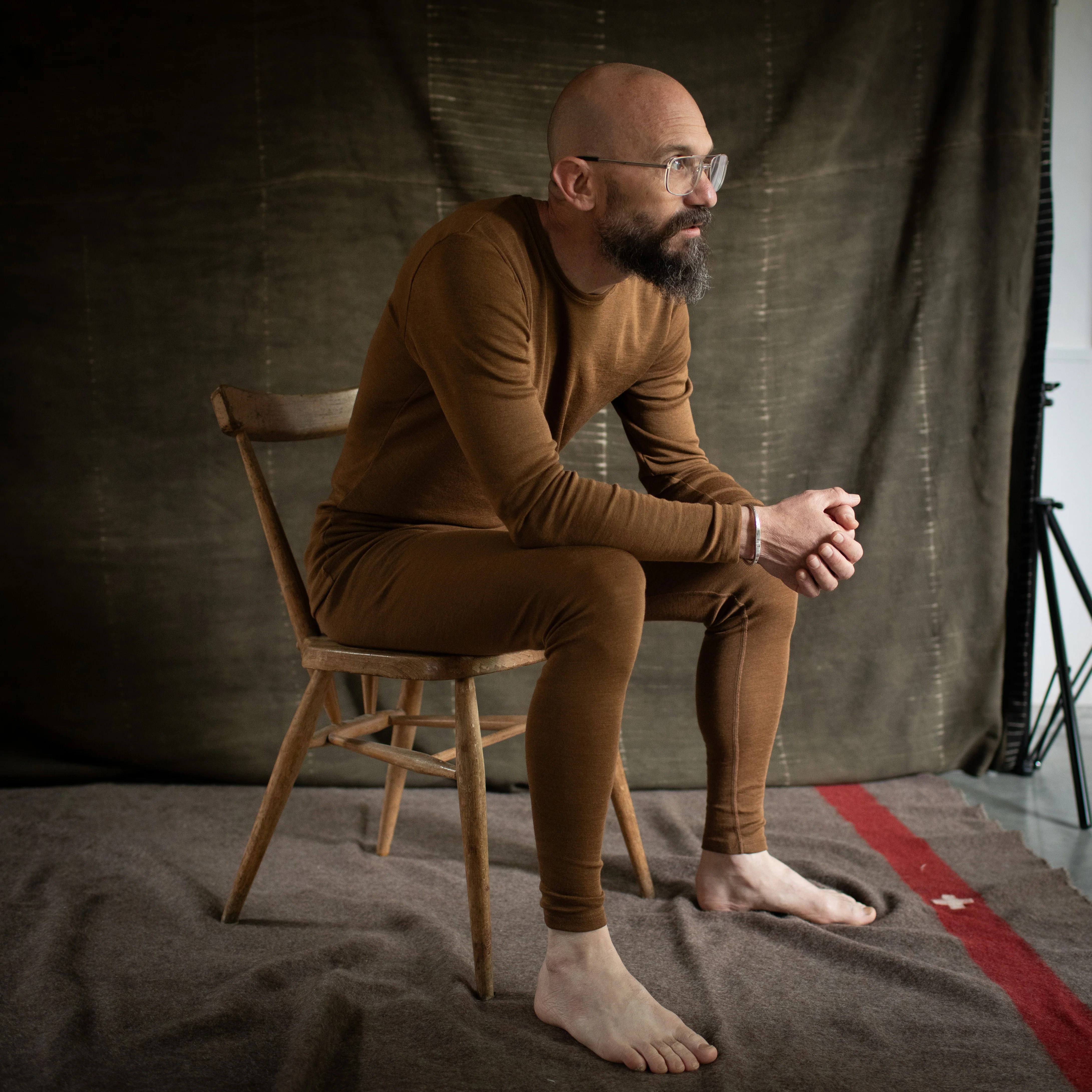 Finch Men's Long Johns - Merino Wool & Silk - Almond