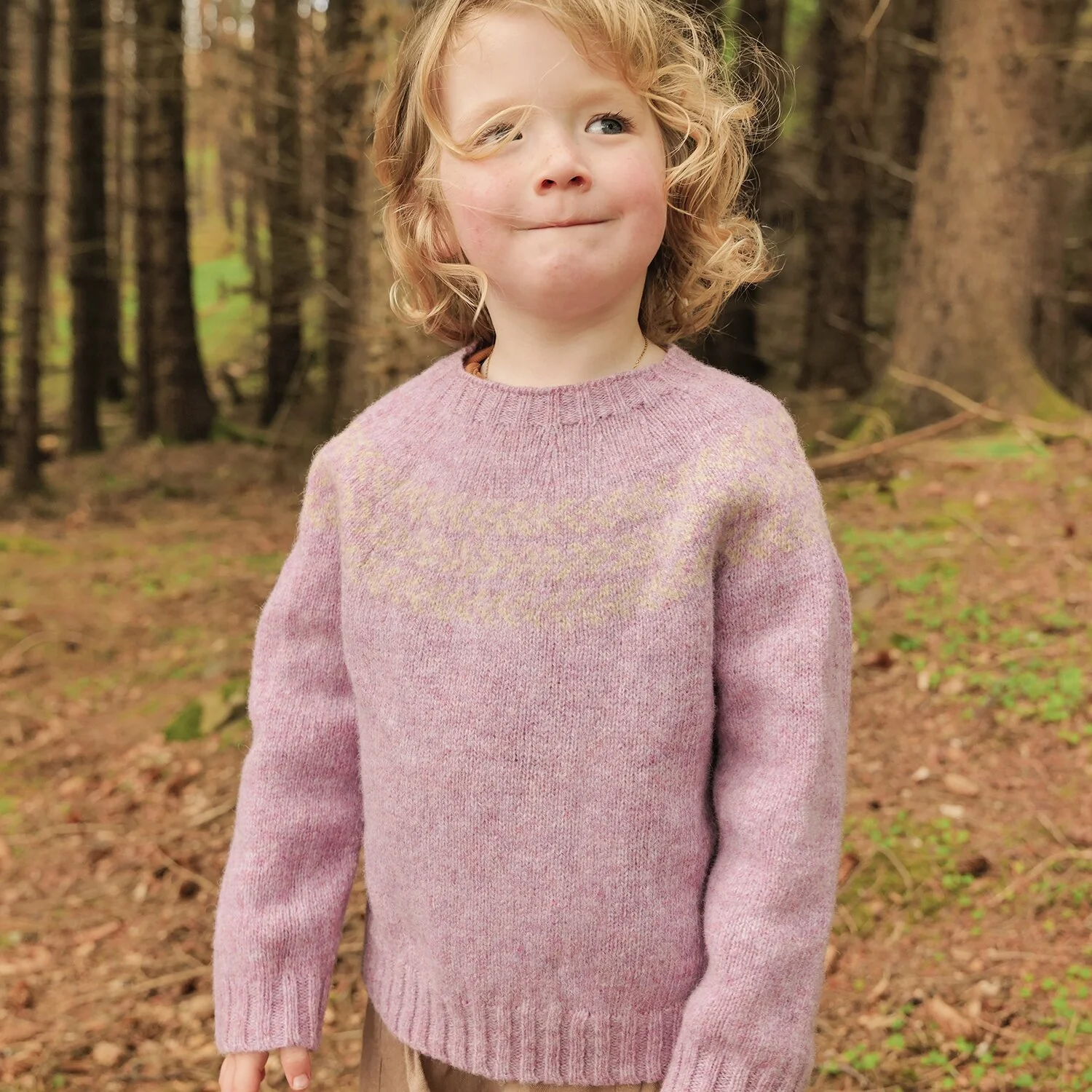Garden Baby & Kids Sweater - Lambswool - Clematis - Image 4