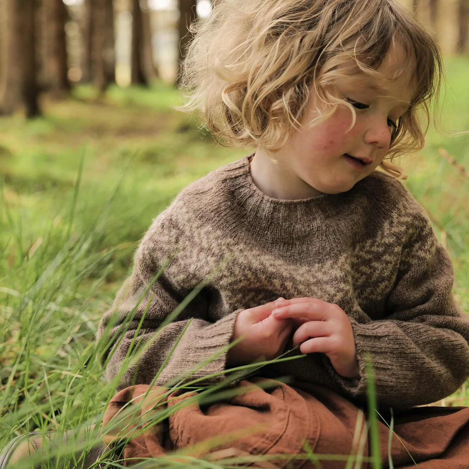 Garden Baby & Kids Sweater - Lambswool - Mouse - Image 3