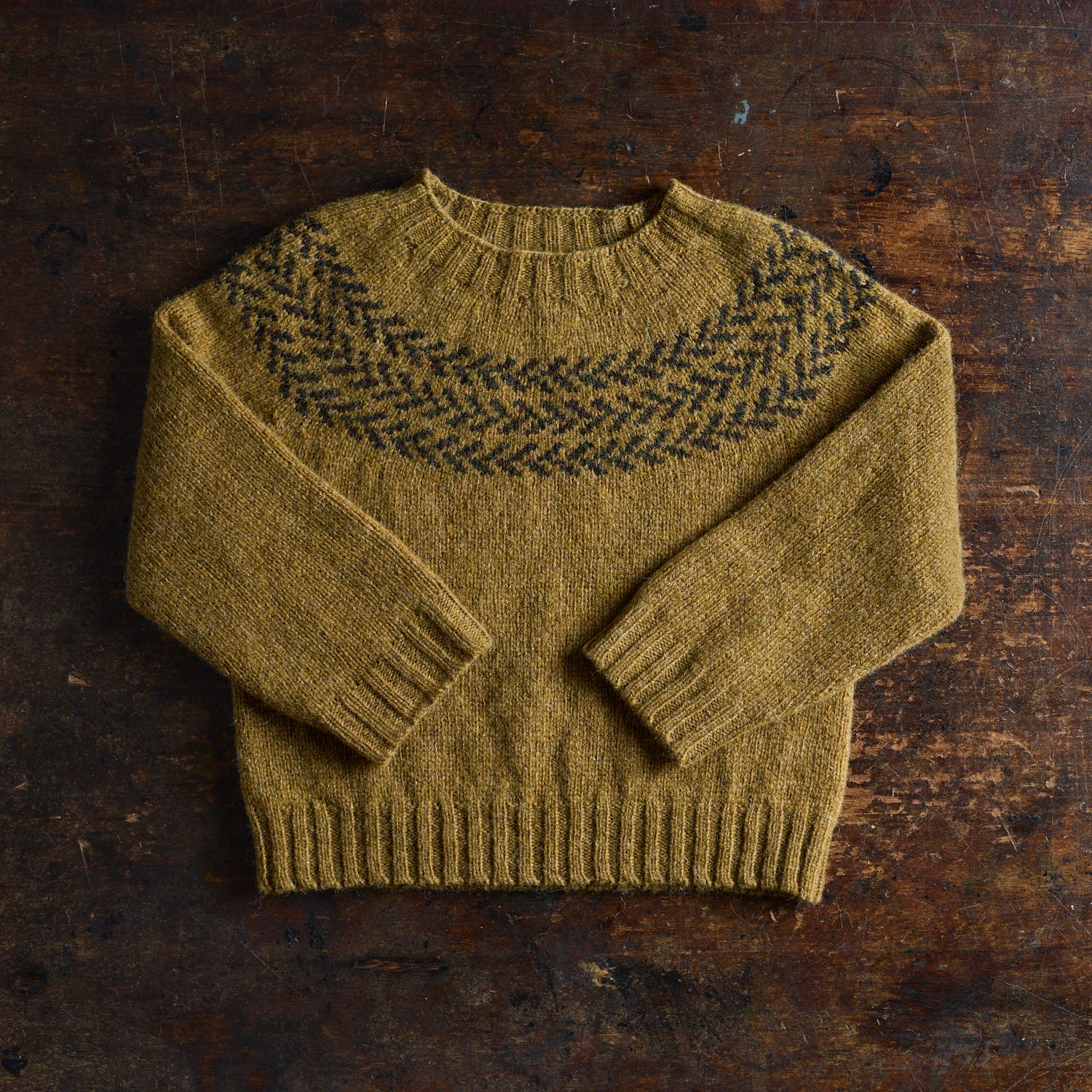 Garden Baby & Kids Sweater - Lambswool - Asparagus - Image 2