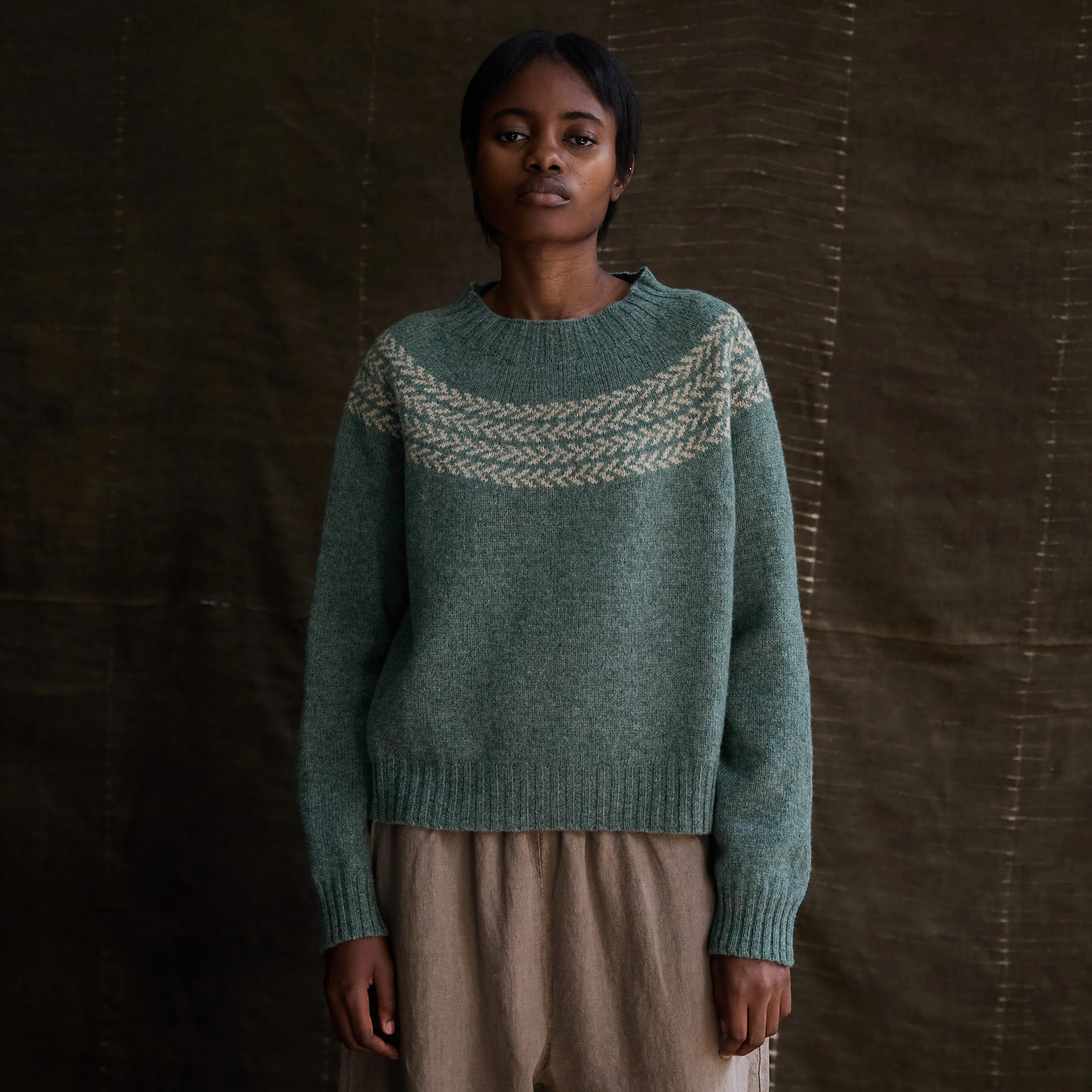 Garden Women's Sweater - Lambswool - Dusk - Image 6