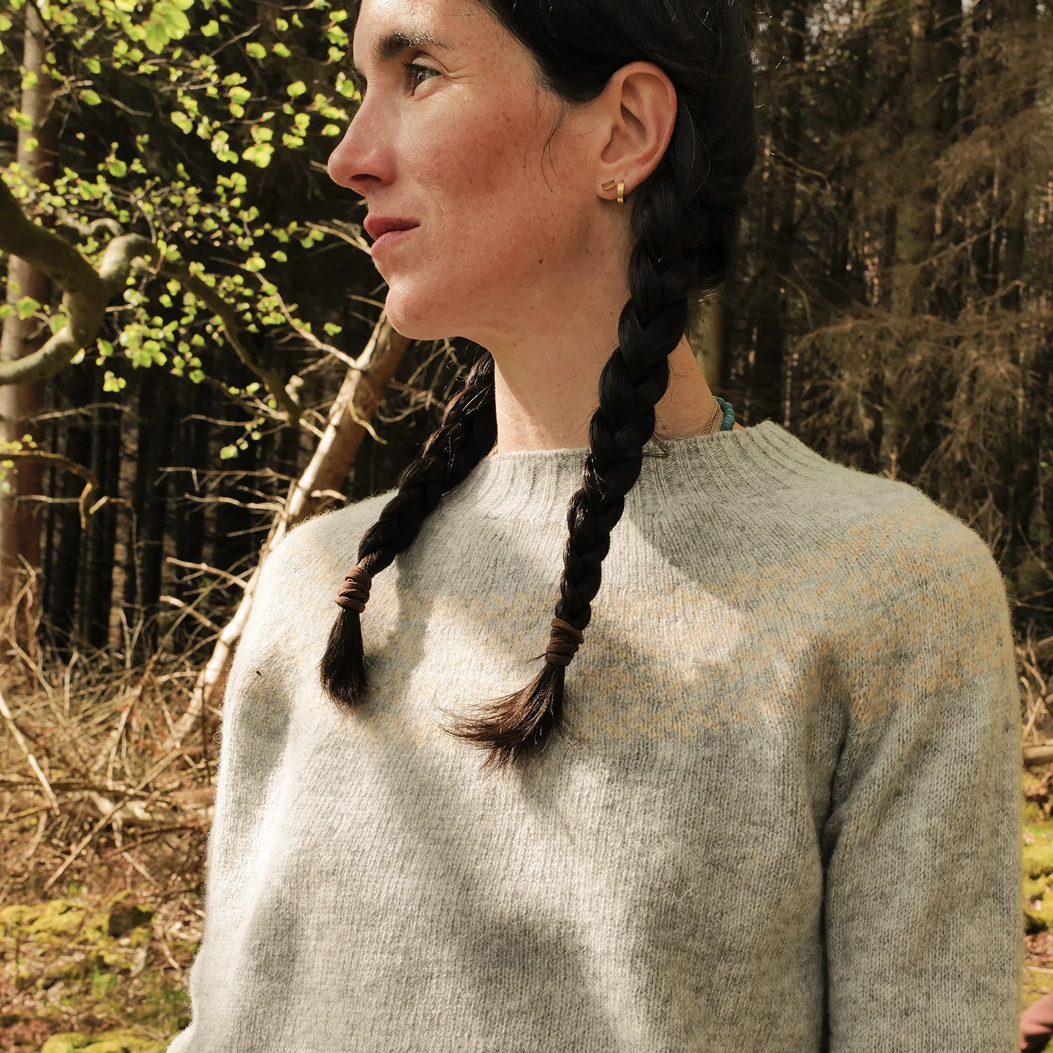 Garden Women's Sweater - Lambswool - Flint - Image 2